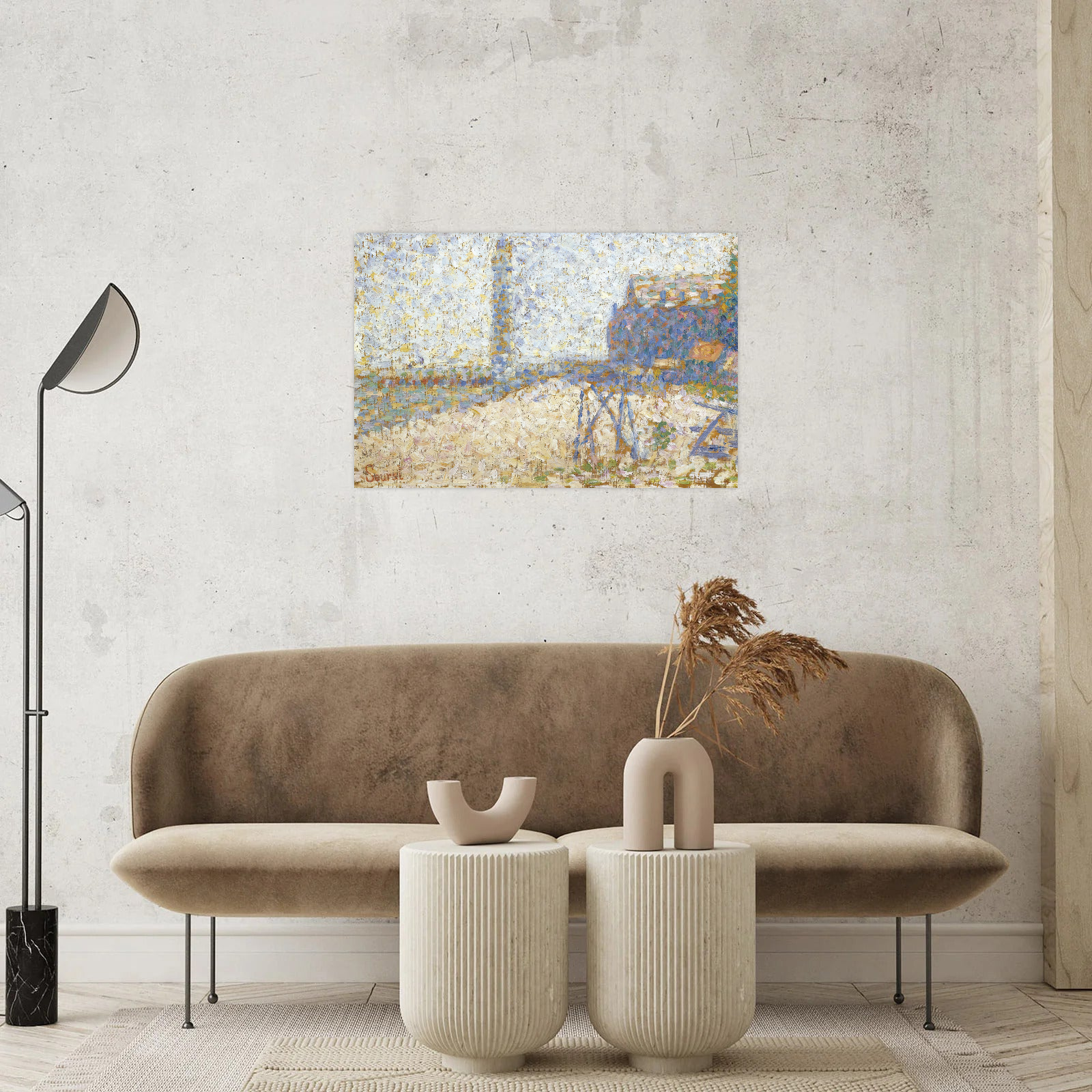 Umetnička slika L’hospice Et Le Phare De Honfleur, Georges Seurat na platnu - NS Canvas Shop