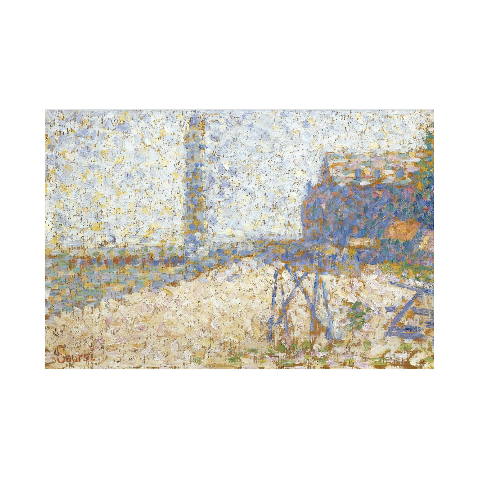 Umetnička slika L’hospice Et Le Phare De Honfleur, Georges Seurat na platnu - NS Canvas Shop