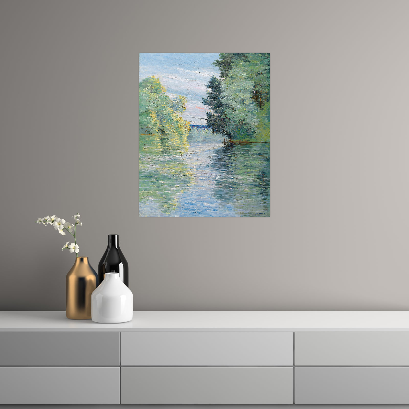 Umetnička slika Le Petit bras de la Seine à Argenteuil, Gustave Caillebotte na platnu - NS Canvas Shop