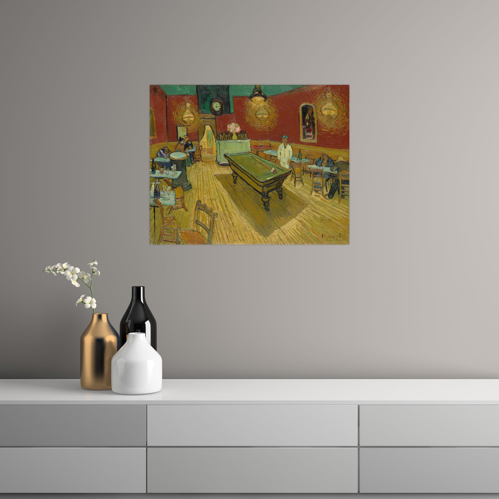 Umetnička slika Le café de nuit, Vincent van Gogh na platnu - NS Canvas Shop