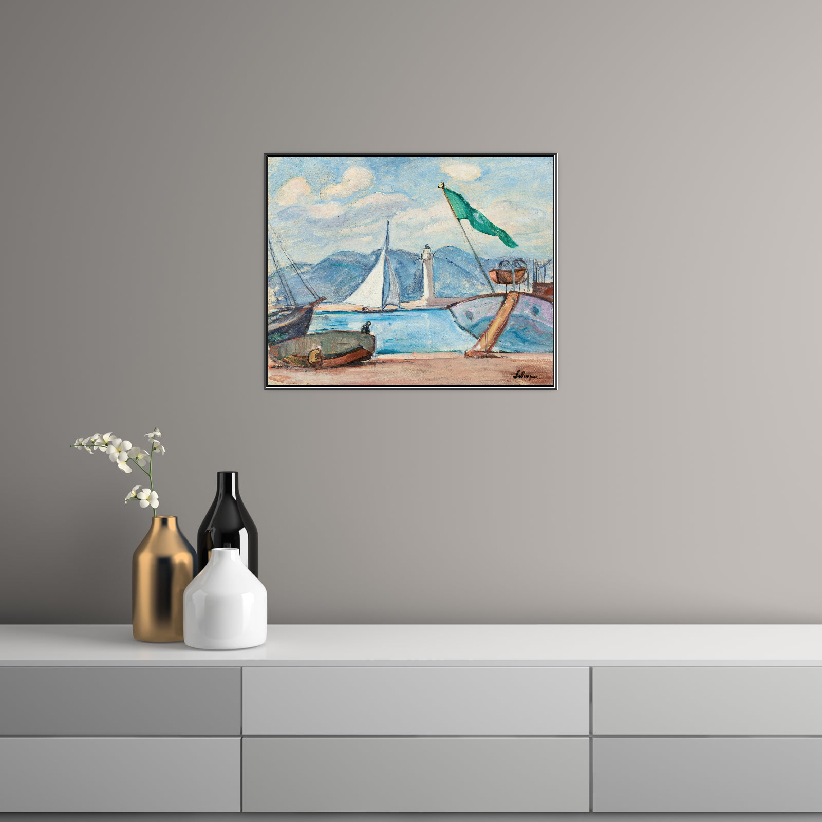 Umetnička slika Le port de Saint-Tropez, Henri Lebasque na platnu - NS Canvas Shop