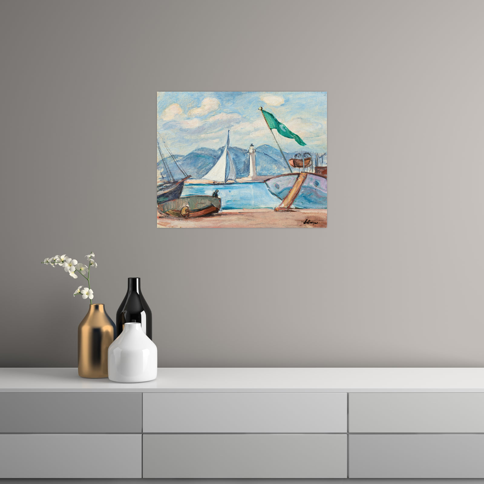 Umetnička slika Le port de Saint-Tropez, Henri Lebasque na platnu - NS Canvas Shop