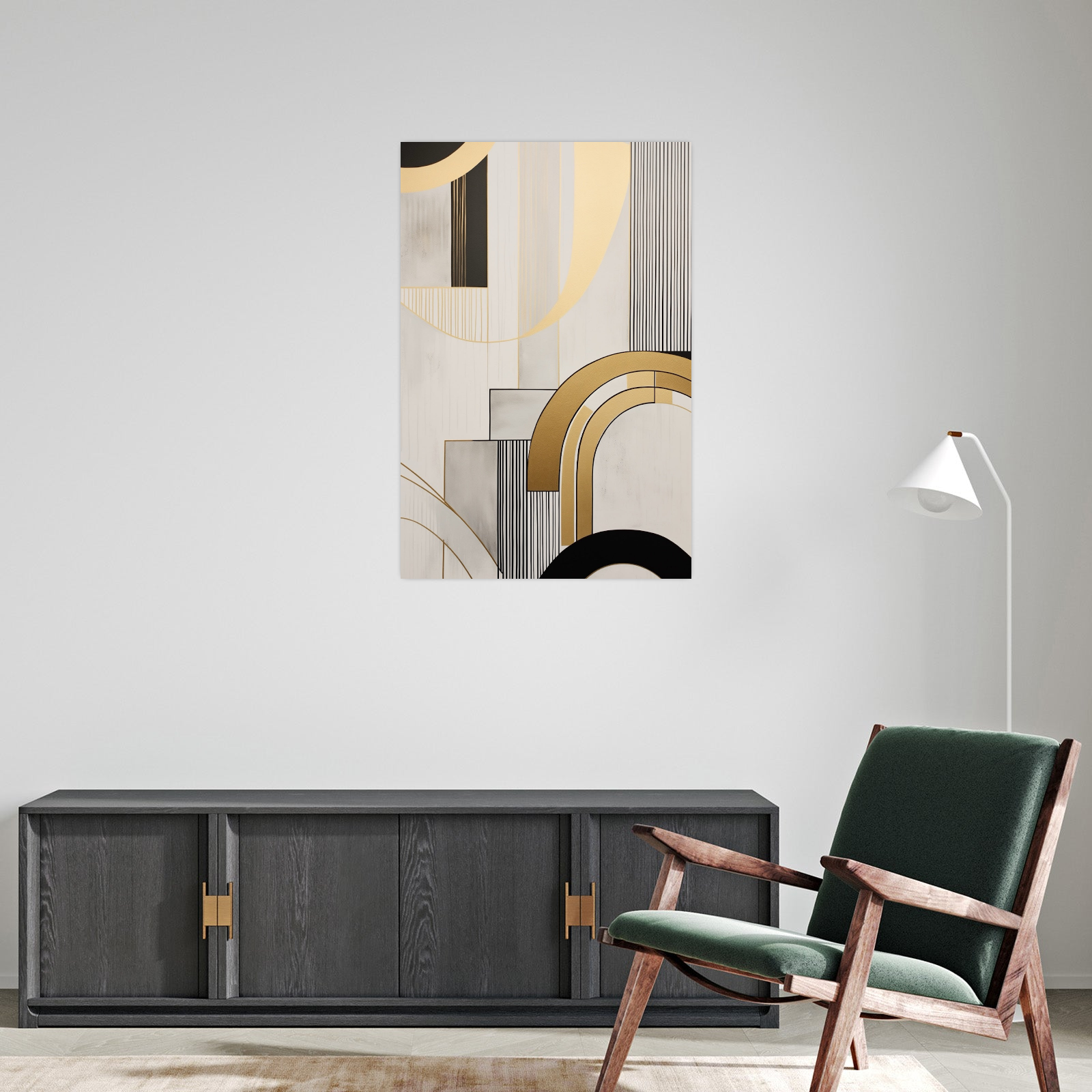 Umetnička slika Lirične linije 2 na platnu - NS Canvas Shop