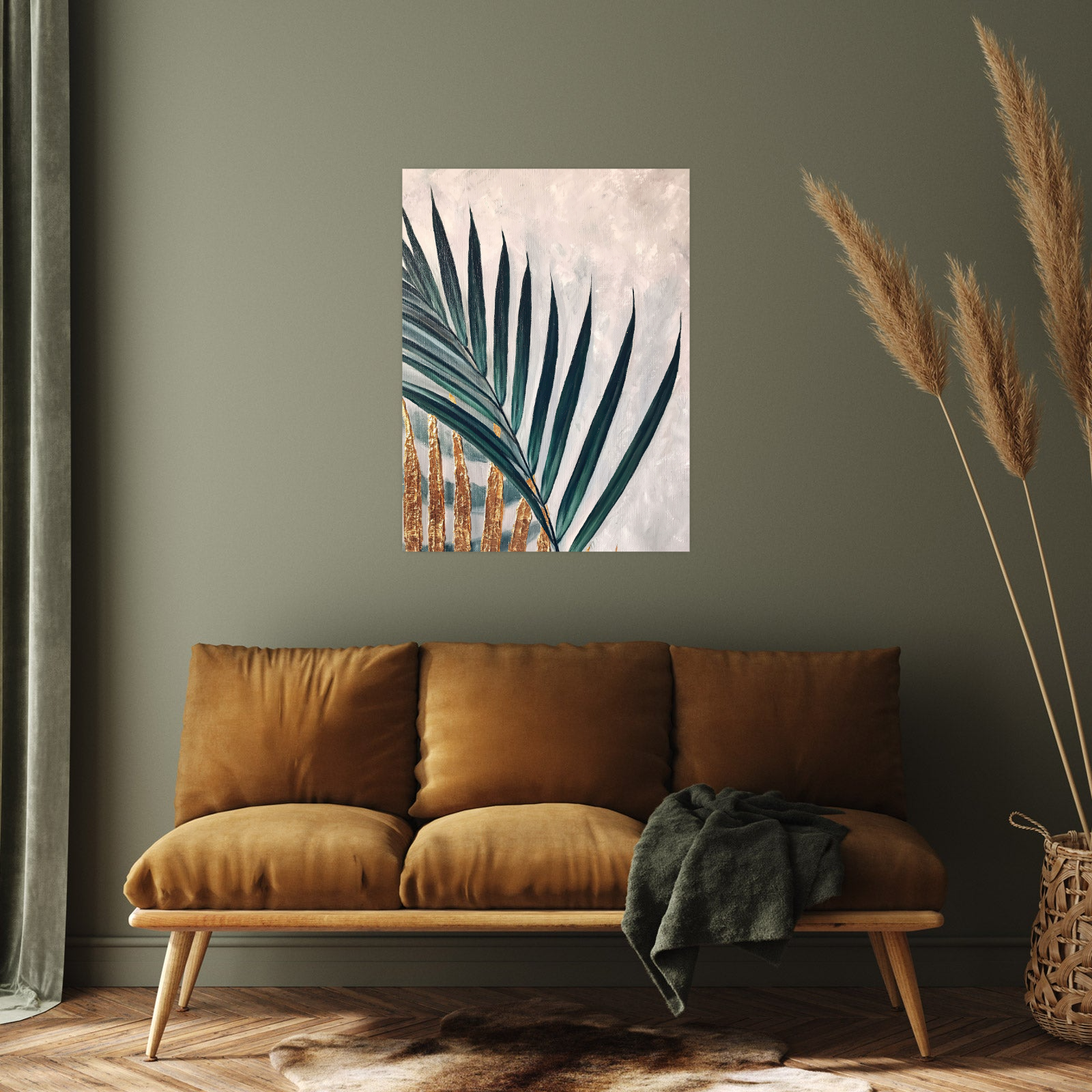 Umetnička slika Listovi palme na platnu - NS Canvas Shop