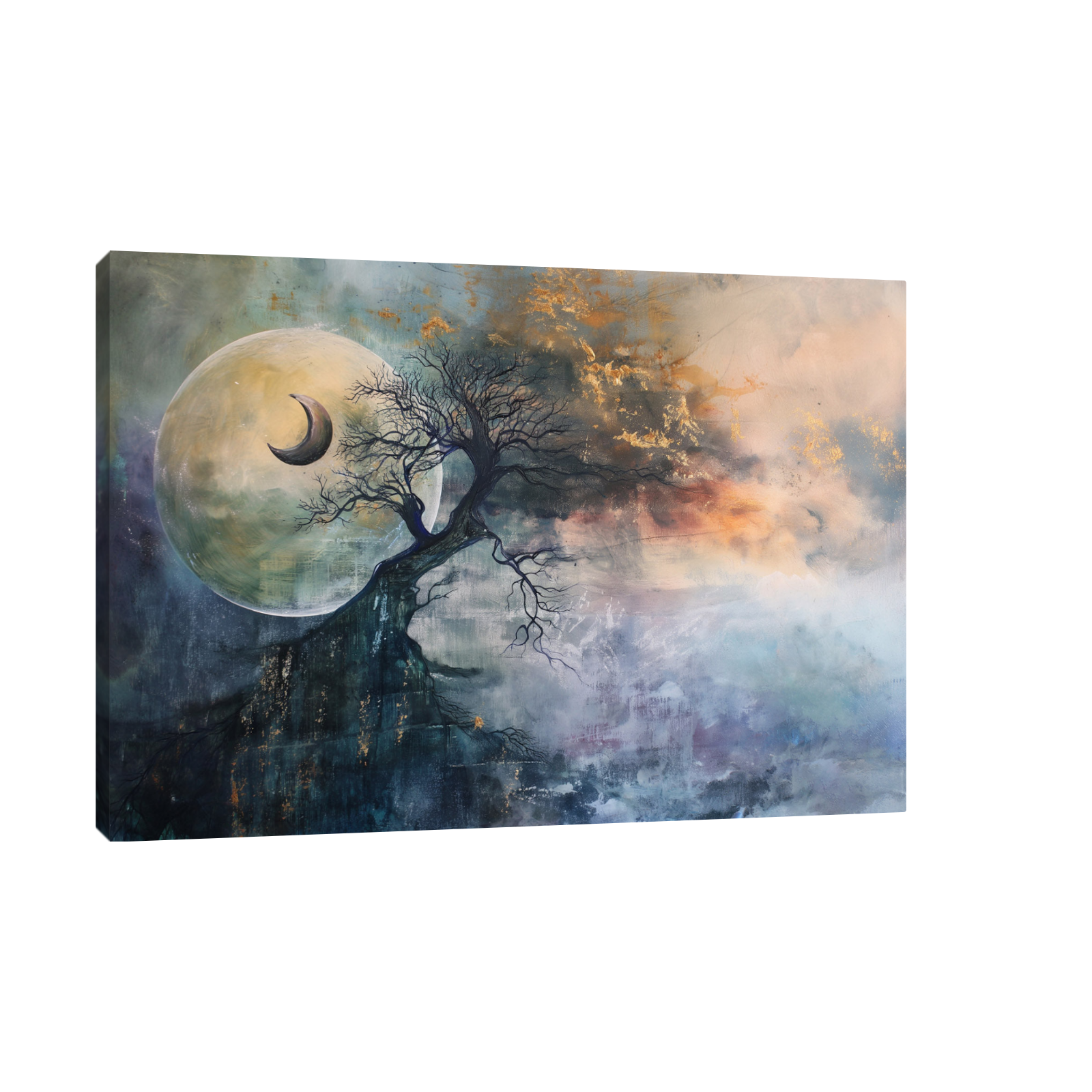 Umetnička slika Mesec u mesecu na platnu - NS Canvas Shop