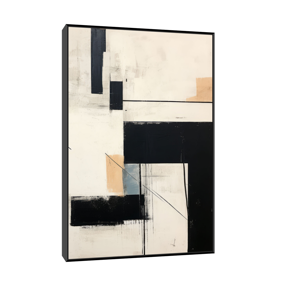 Umetnička slika Monohromna geometrija na platnu - NS Canvas Shop