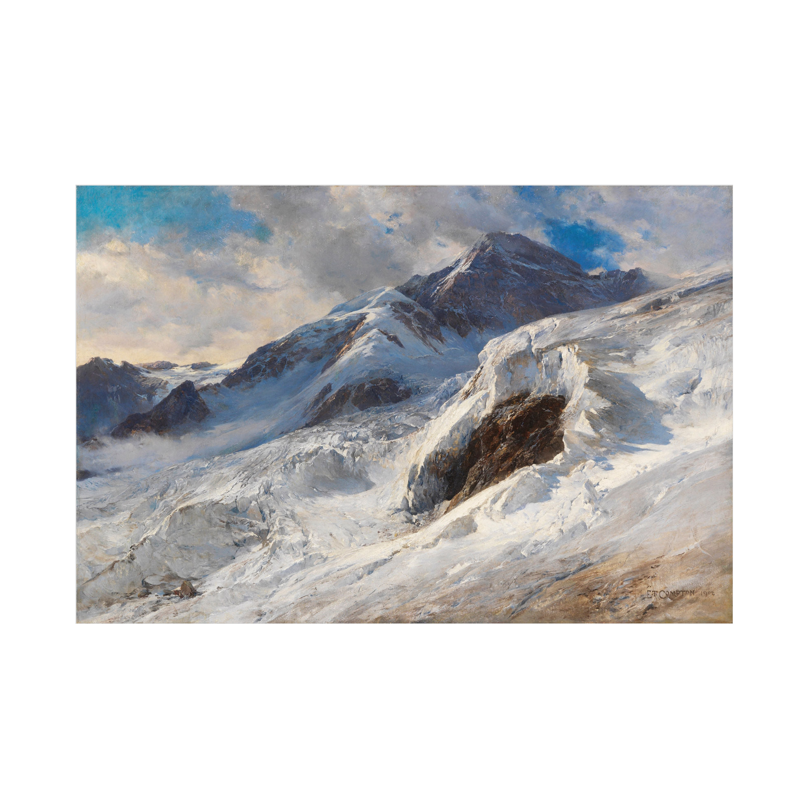 Umetnička slika Monte-Rosa, Edward Theodore Compton na platnu - NS Canvas Shop