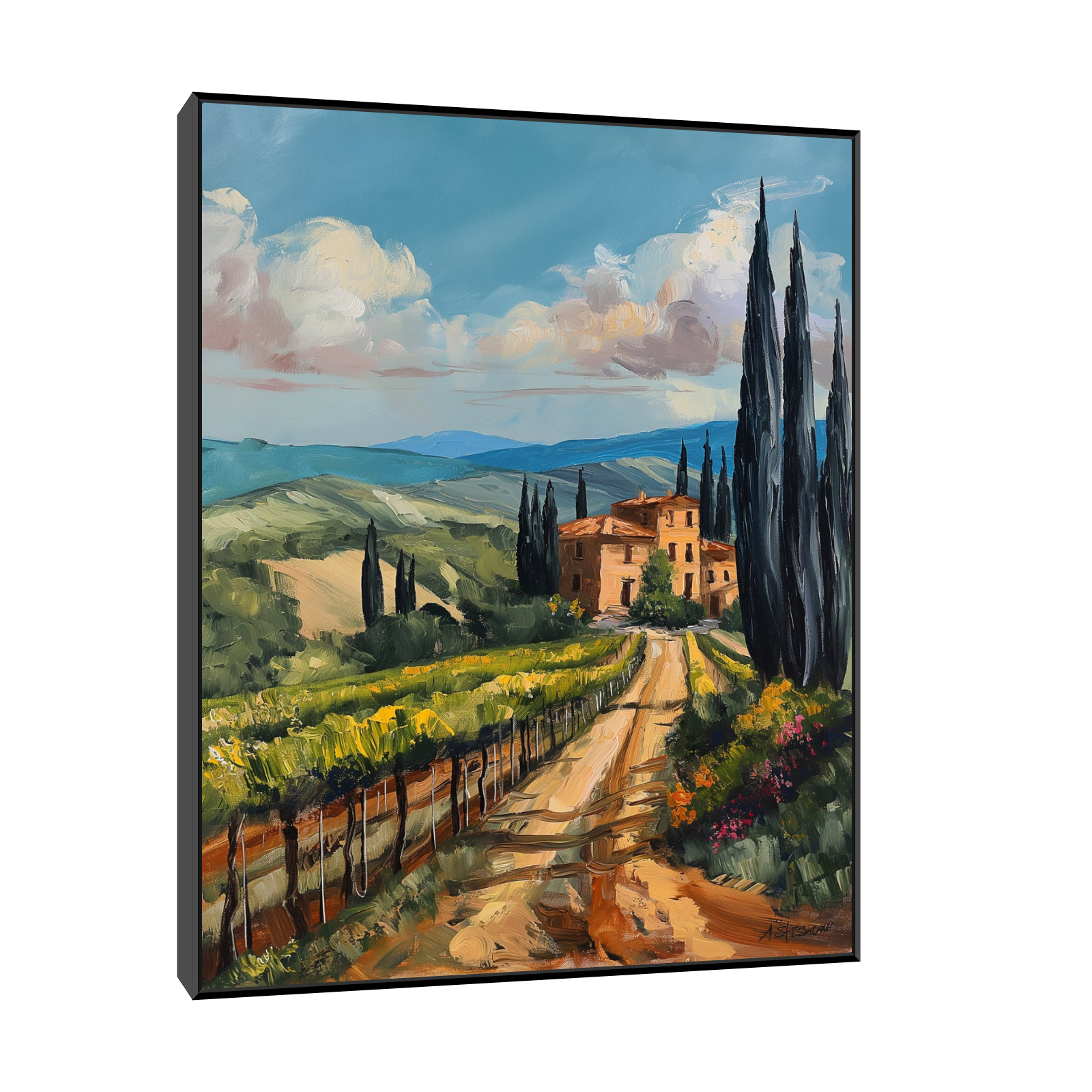 Umetnička slika Na kraj sela na platnu - NS Canvas Shop