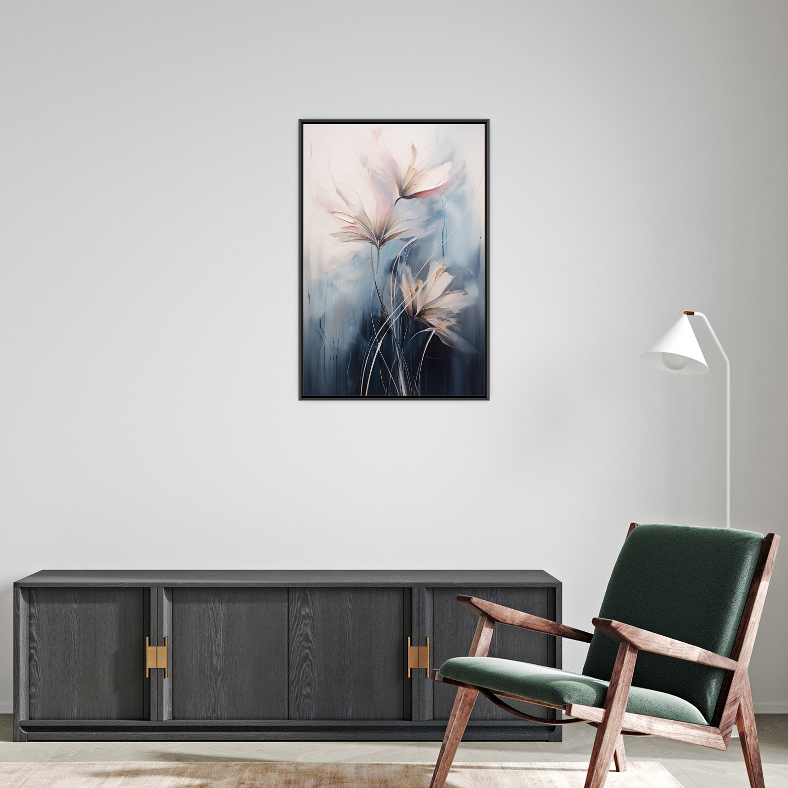 Umetnička slika Nežno cveće na platnu - NS Canvas Shop