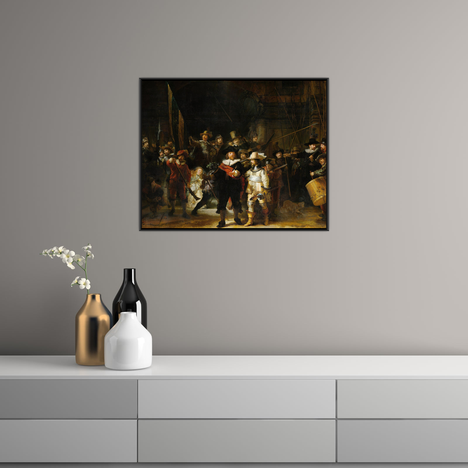 Umetnička slika Night Watch, Rembrandt van Rijn na platnu - NS Canvas Shop
