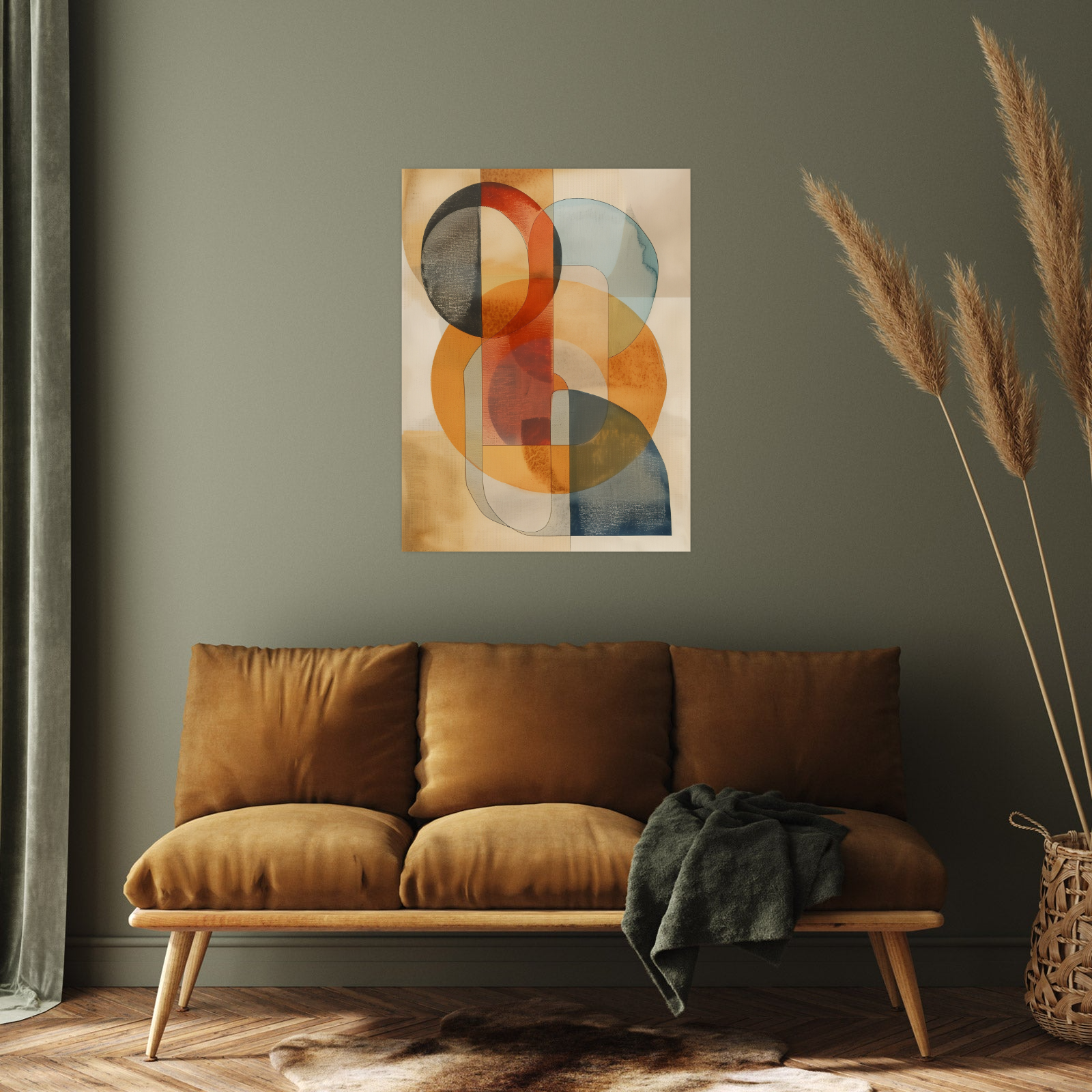 Umetnička slika Oble forme na platnu - NS Canvas Shop