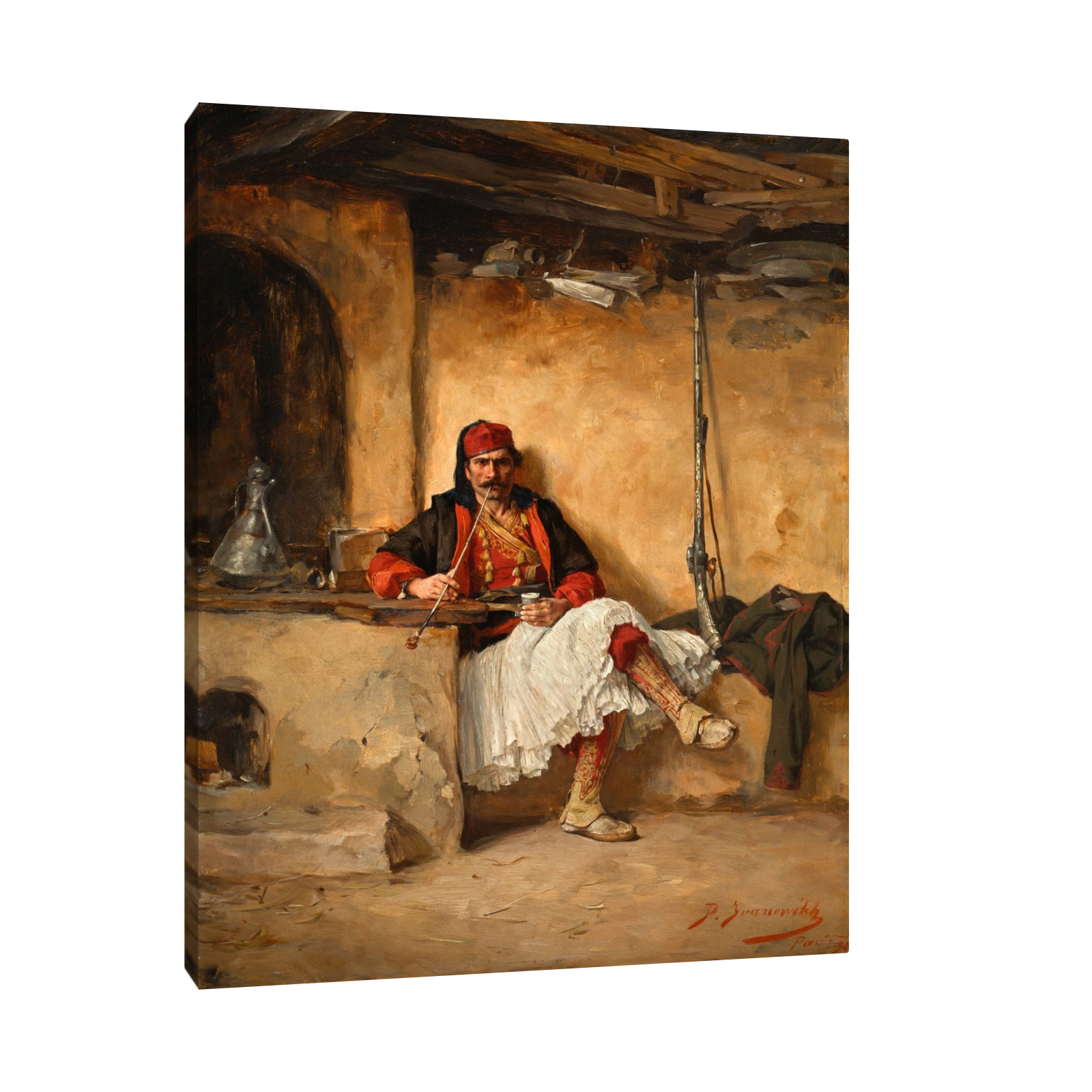 Umetnička slika Odmor bašibozuka, Paja Jovanović na platnu - NS Canvas Shop