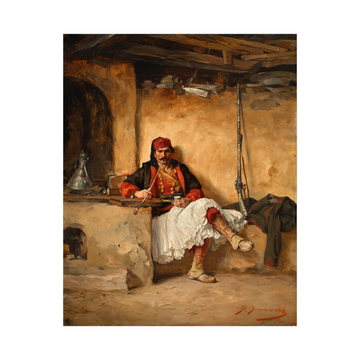 Umetnička slika Odmor bašibozuka, Paja Jovanović na platnu - NS Canvas Shop