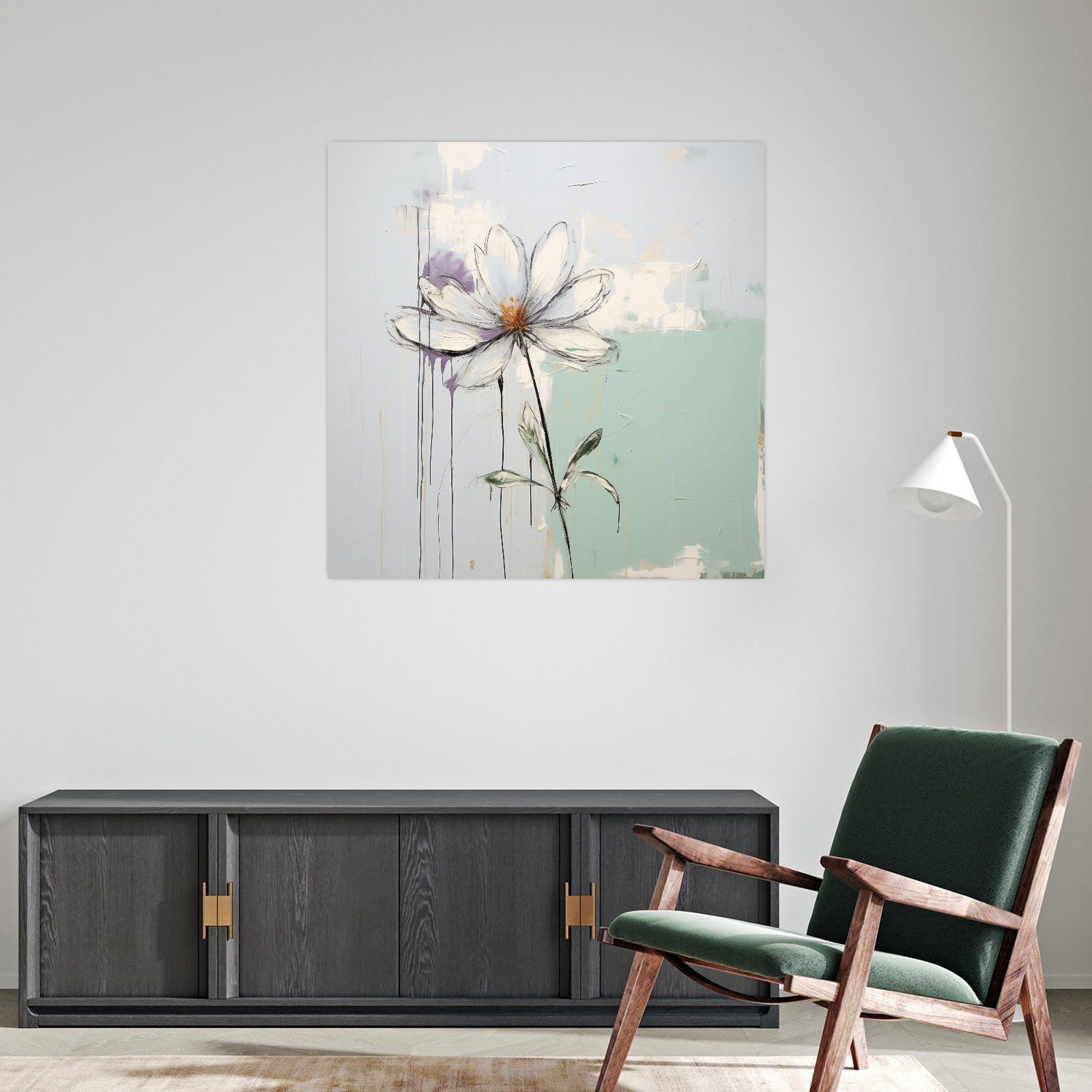 Umetnička slika Pastelni cvet na platnu - NS Canvas Shop