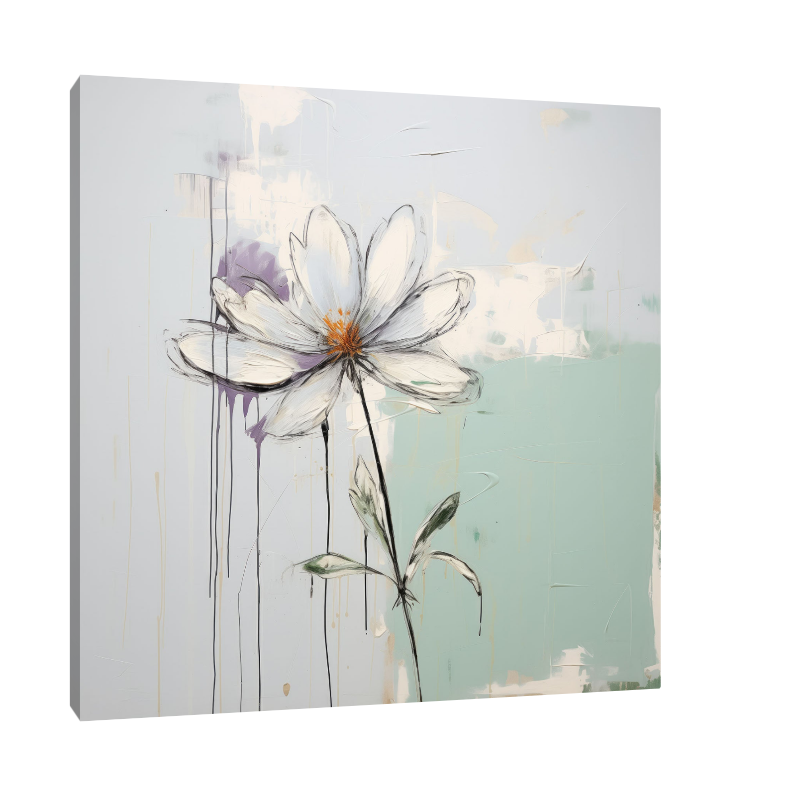 Umetnička slika Pastelni cvet na platnu - NS Canvas Shop