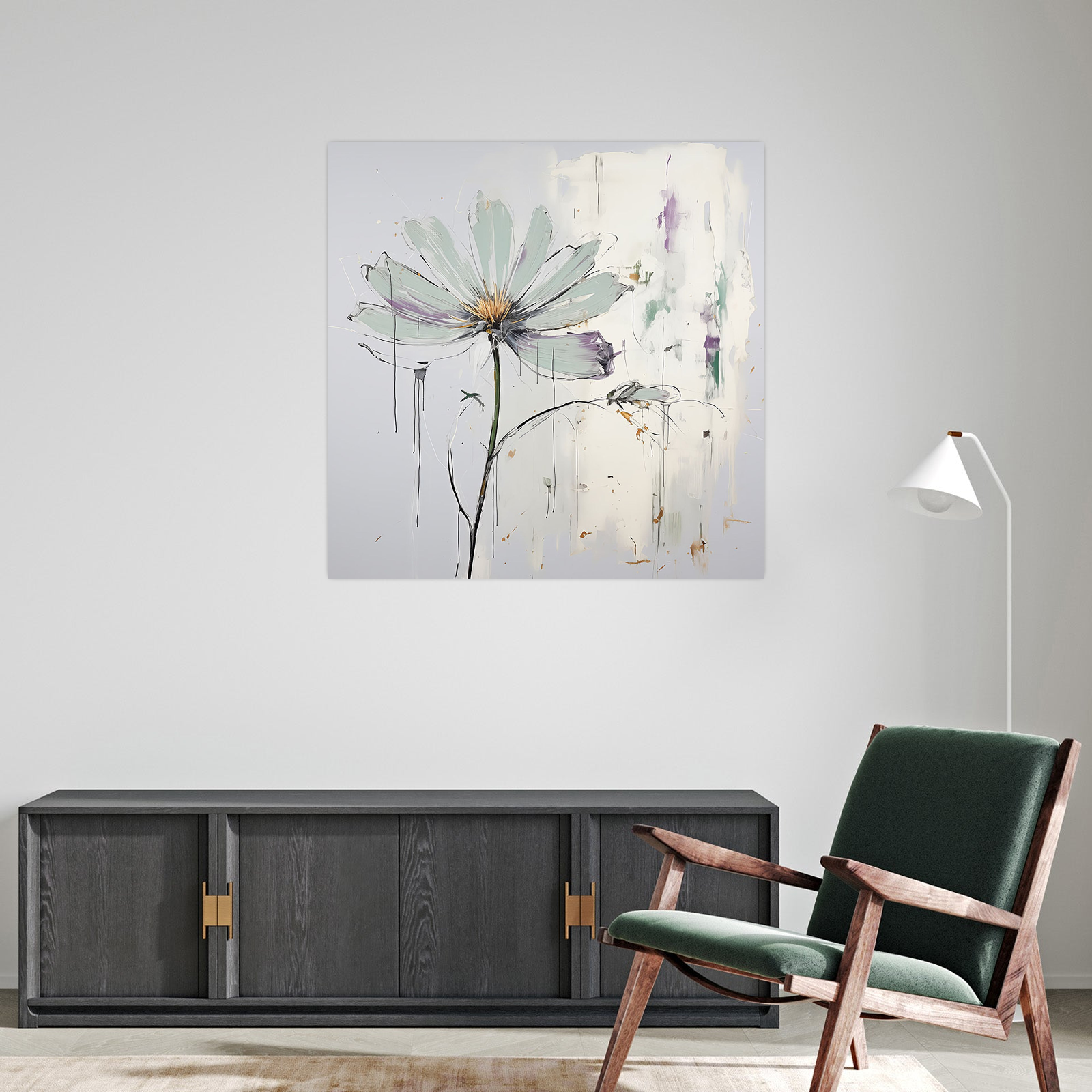 Umetnička slika Pastelni cvet II na platnu - NS Canvas Shop