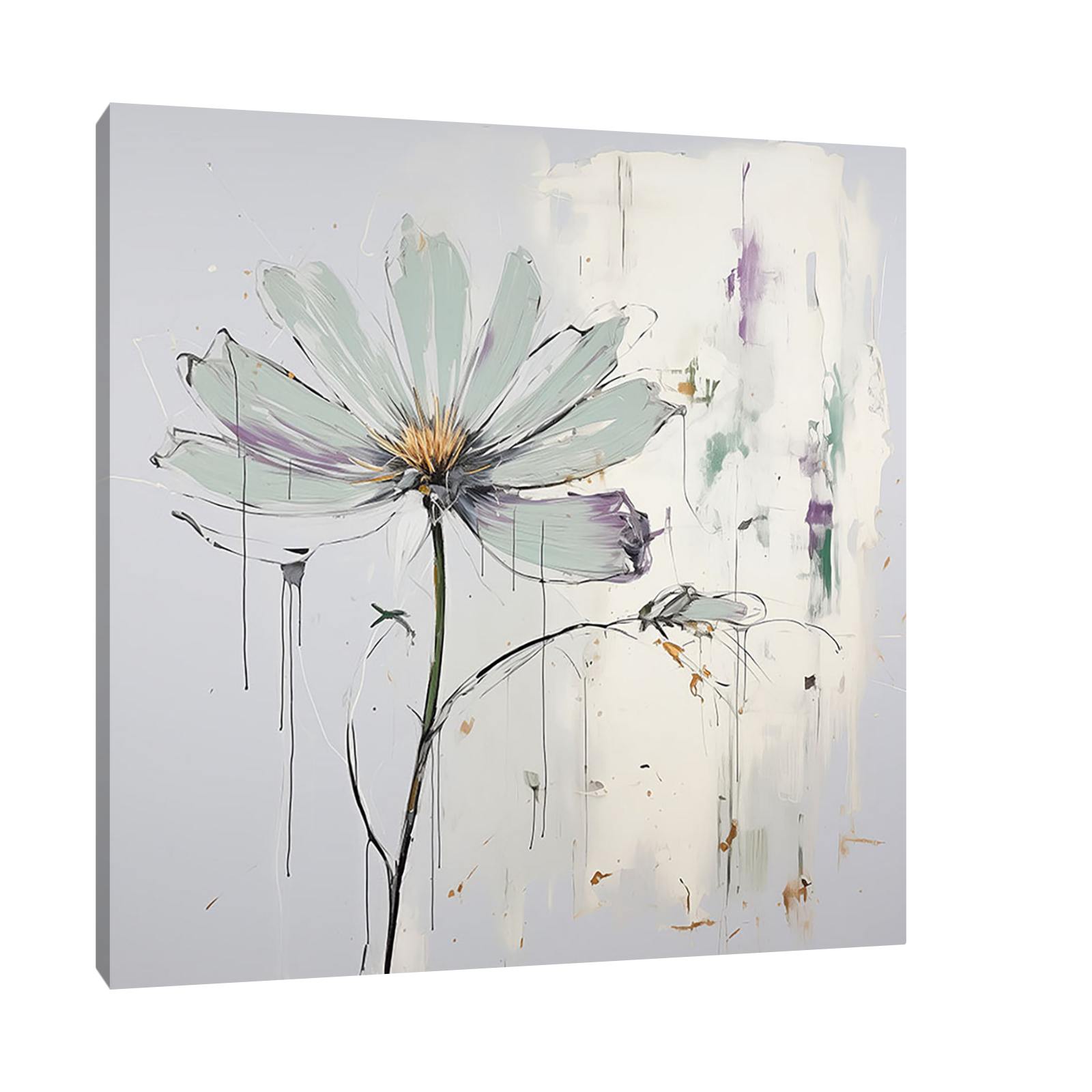 Umetnička slika Pastelni cvet II na platnu - NS Canvas Shop