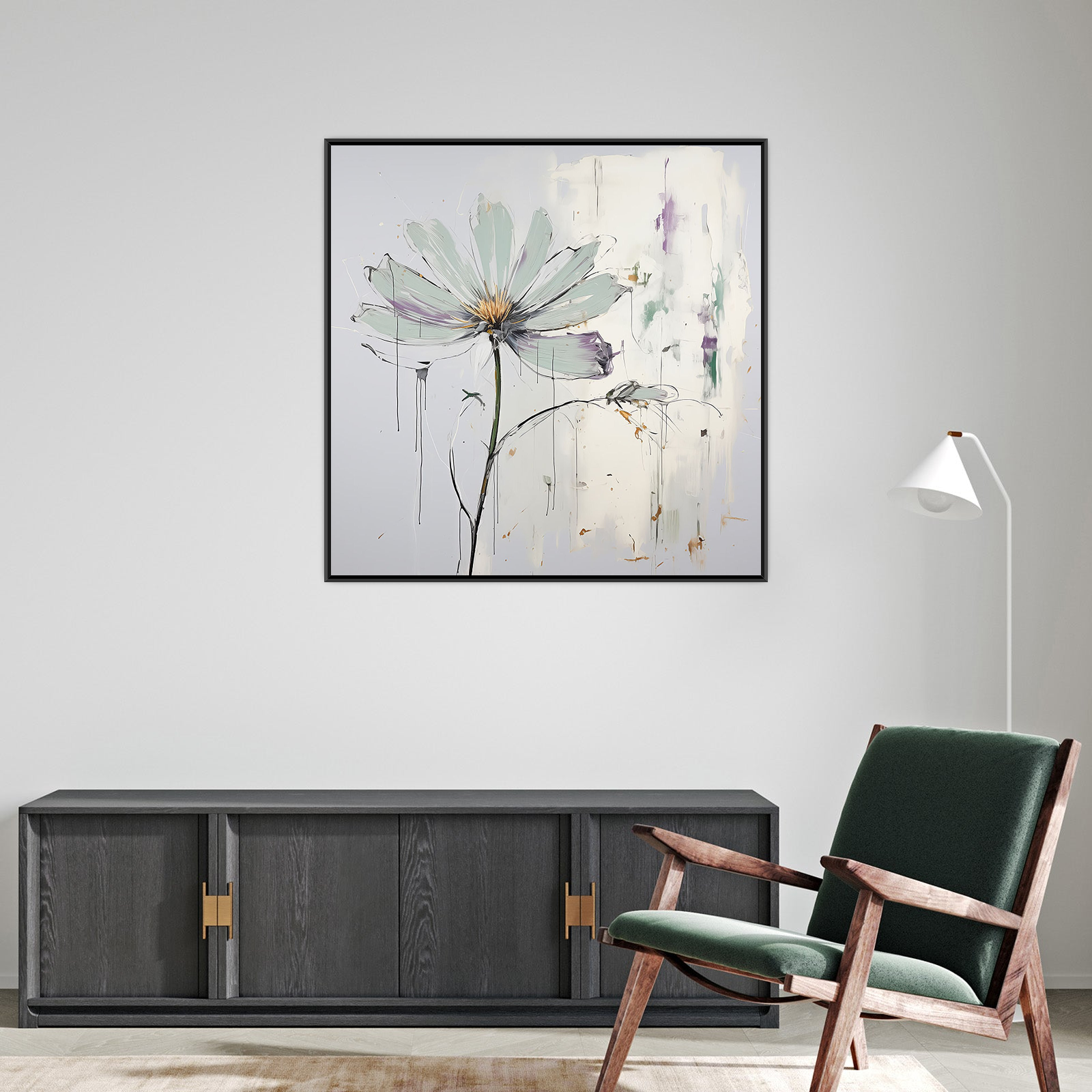 Umetnička slika Pastelni cvet II na platnu - NS Canvas Shop