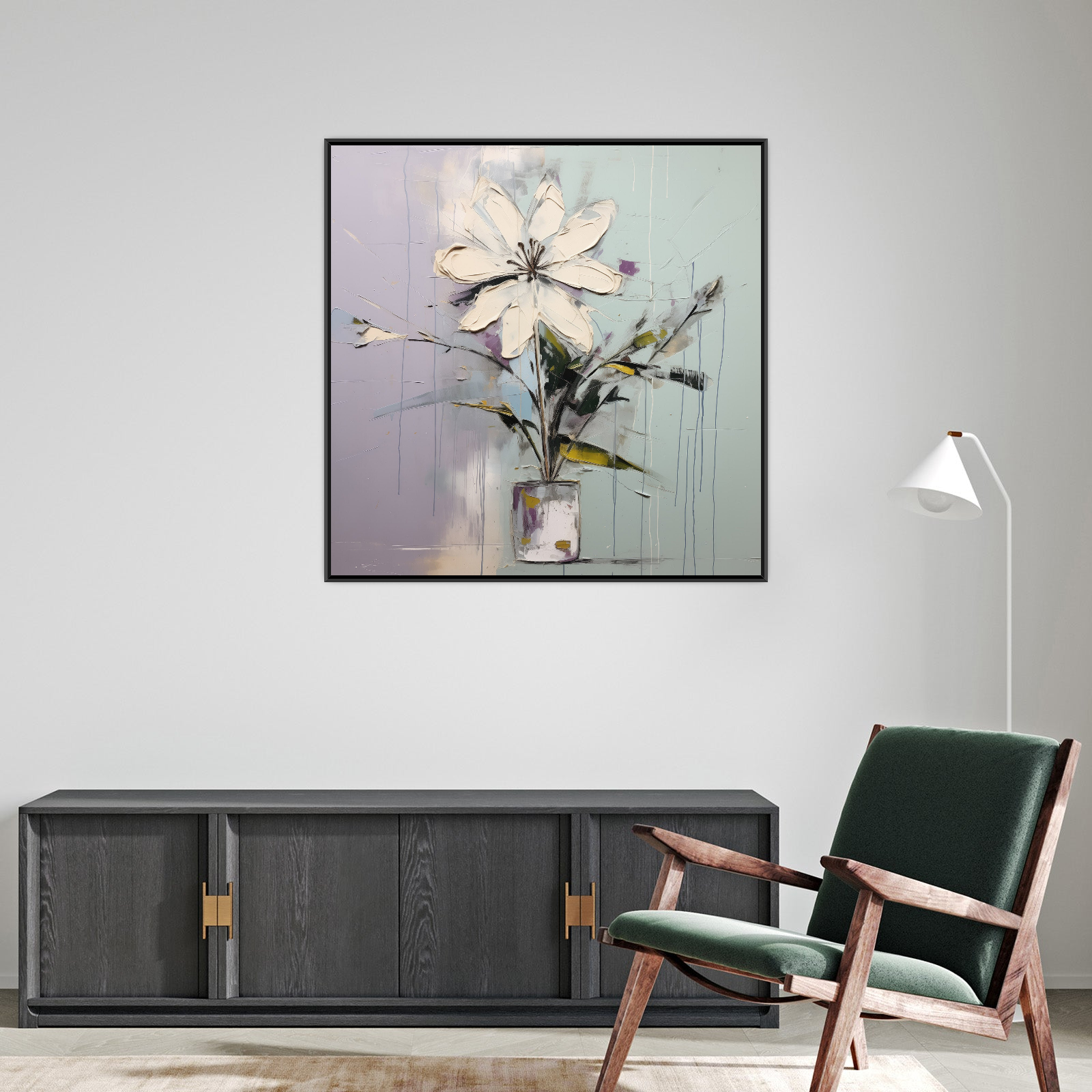 Umetnička slika Pastelni cvet III na platnu - NS Canvas Shop
