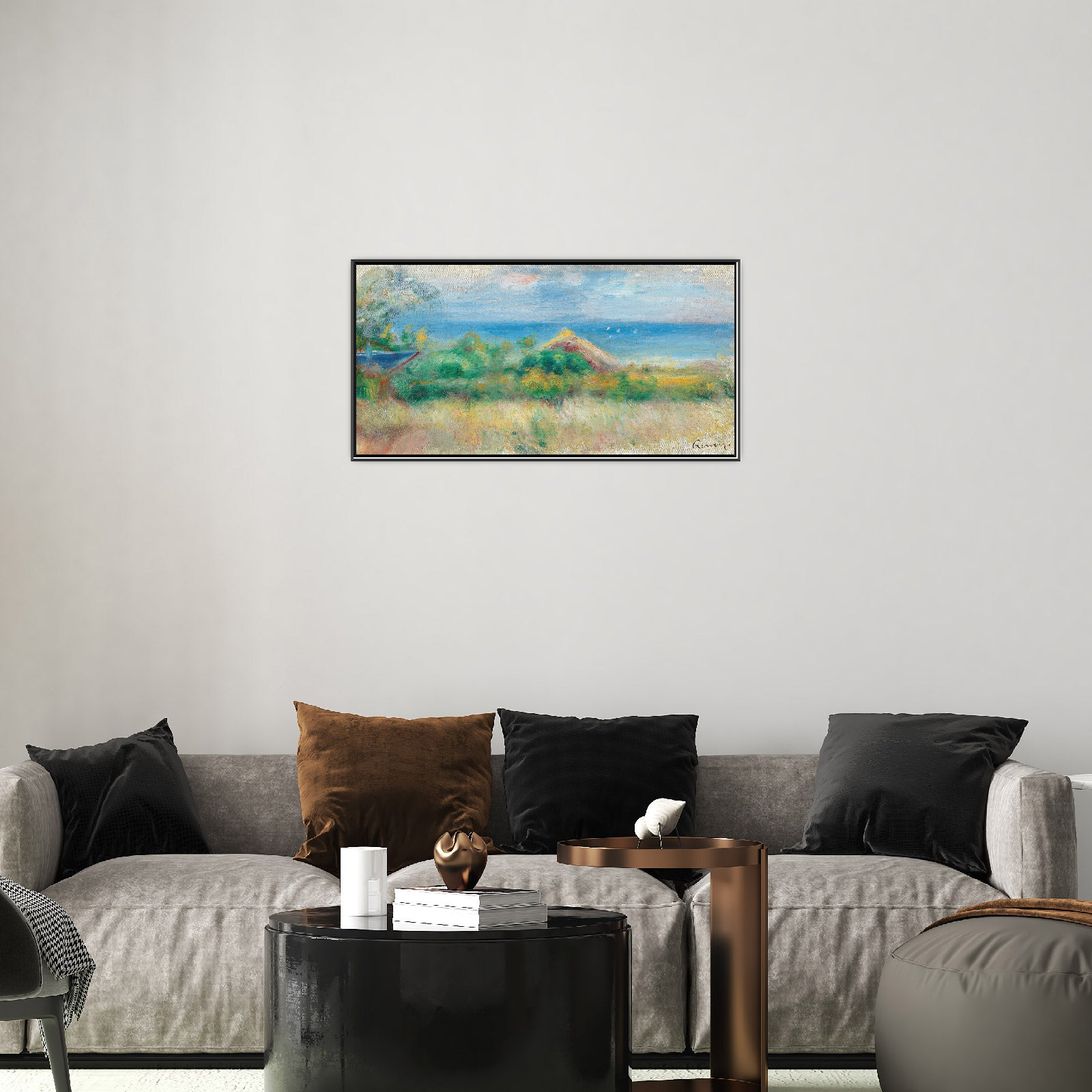 Umetnička slika Paysage avec fond de mer, Pierre-Auguste Renoir na platnu - NS Canvas Shop