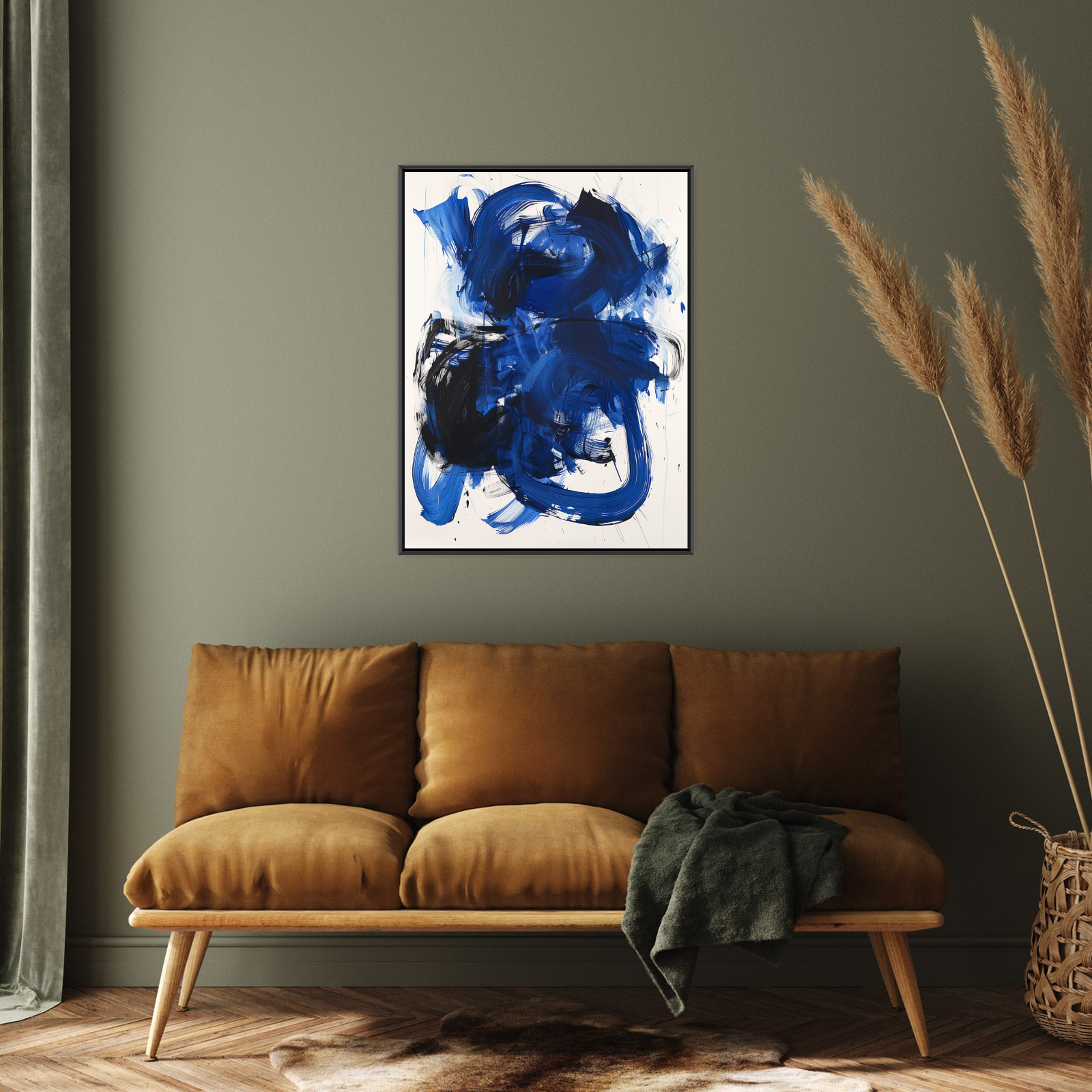 Umetnička slika Plava ekspresija na platnu - NS Canvas Shop