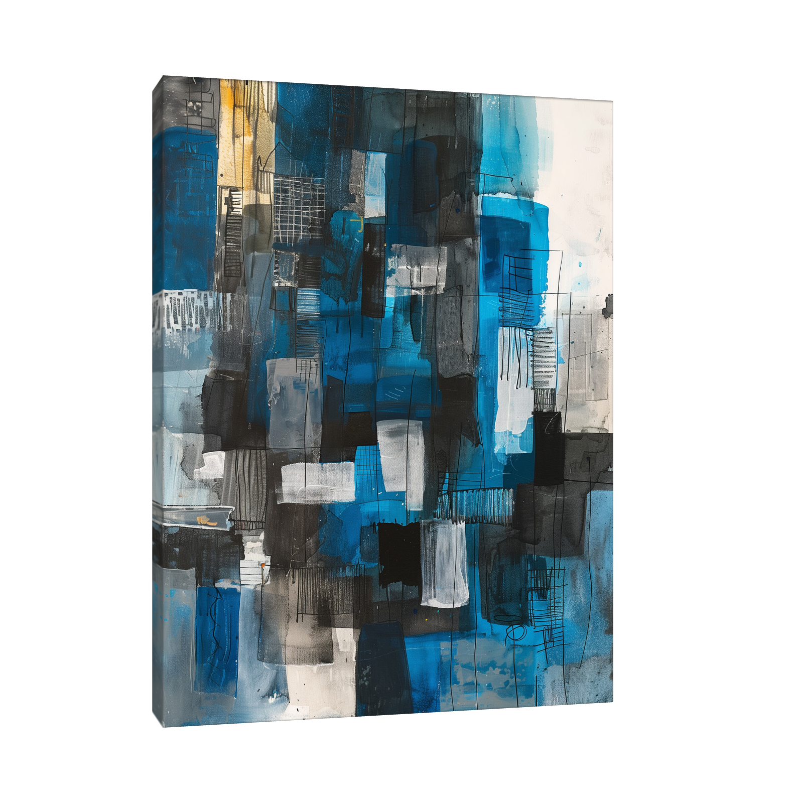 Umetnička slika Plave forme na platnu - NS Canvas Shop