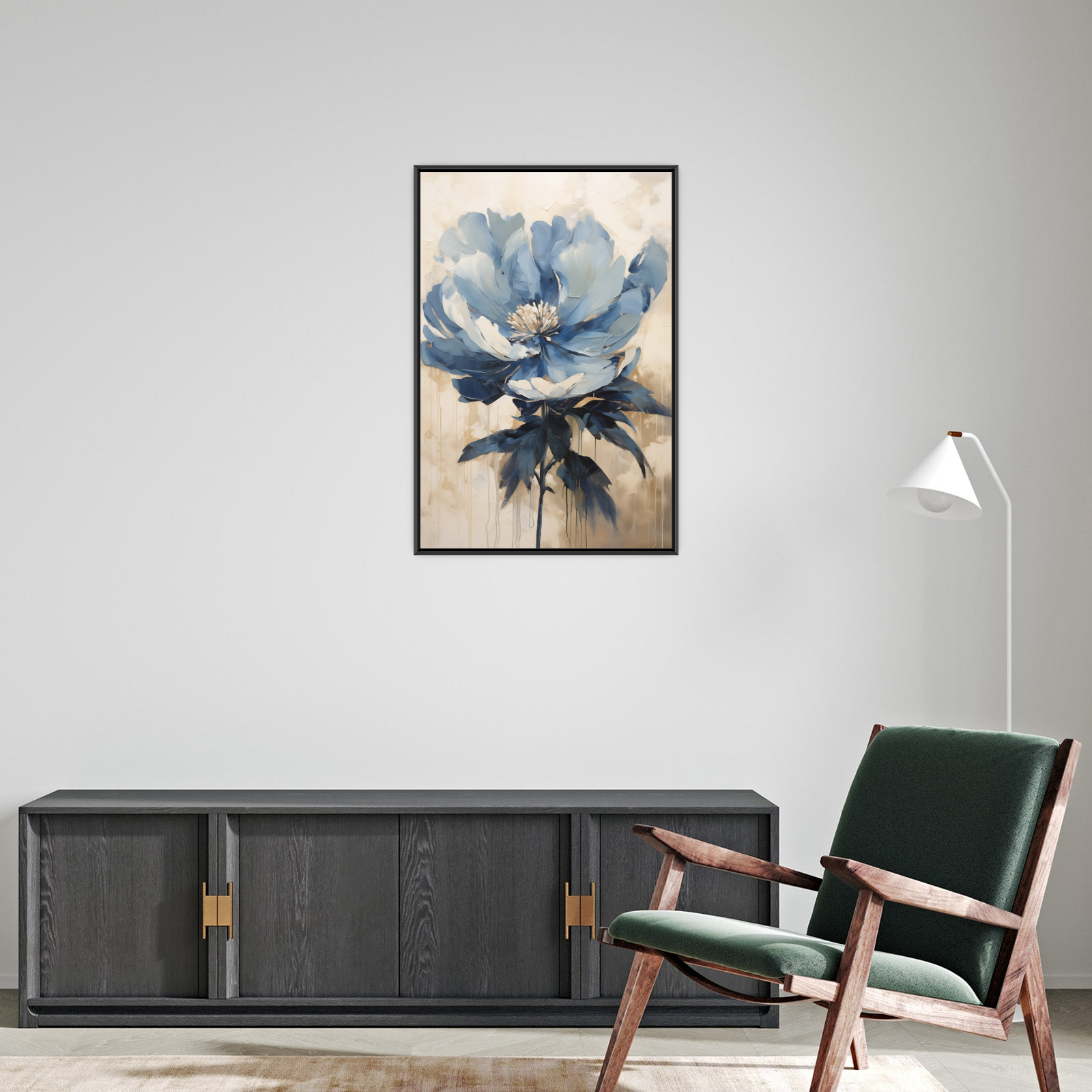 Umetnička slika Plavi cvet II na platnu - NS Canvas Shop