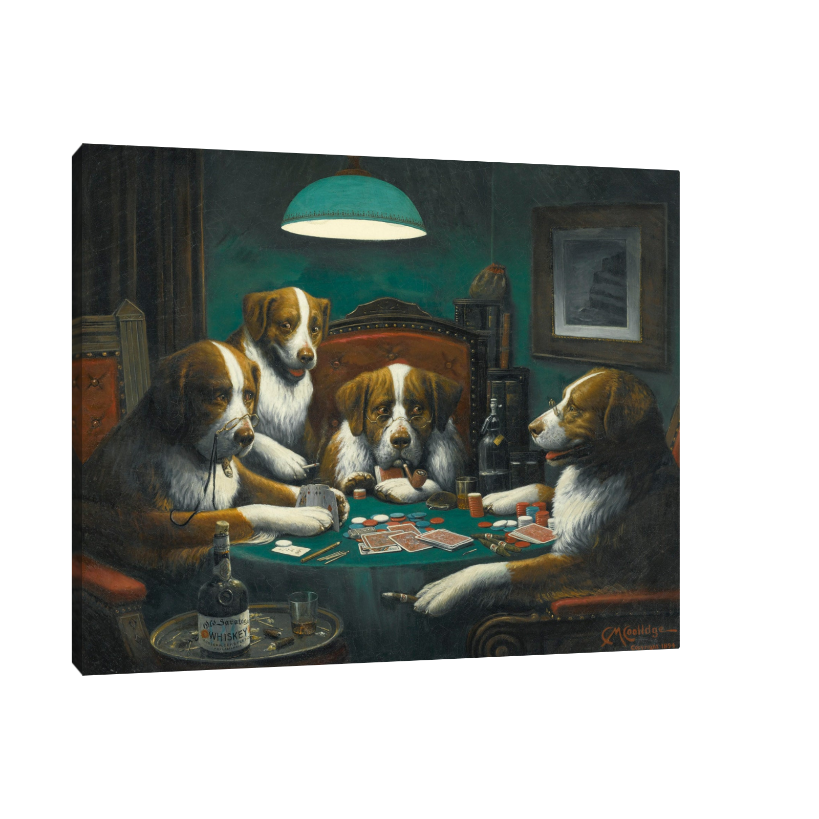 Umetnička slika Poker Game, Cassius Marcellus Coolidge na platnu - NS Canvas Shop