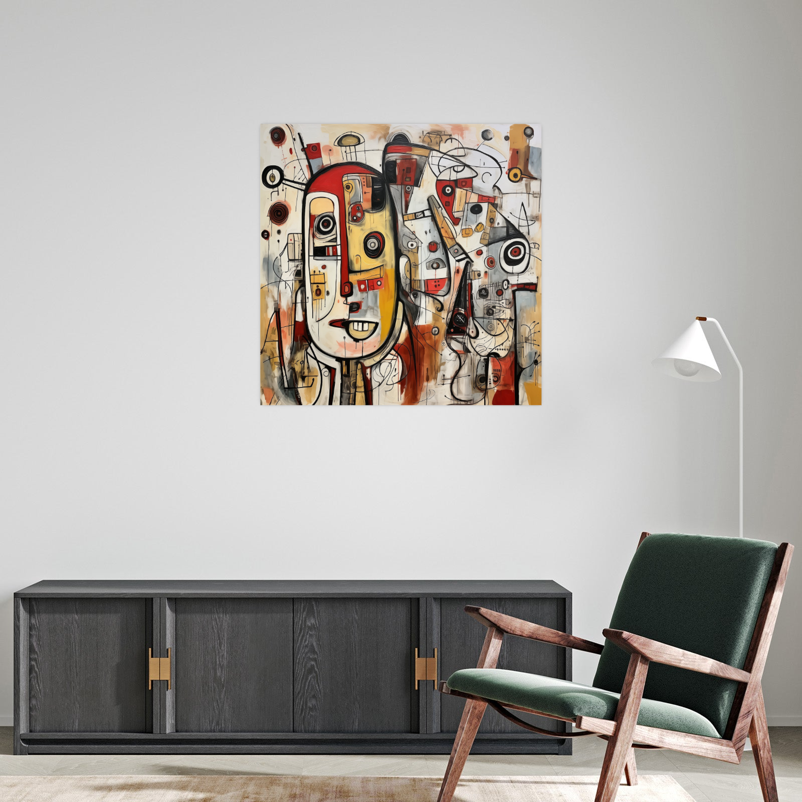 Umetnička slika Razlivene Misli I na platnu - NS Canvas Shop