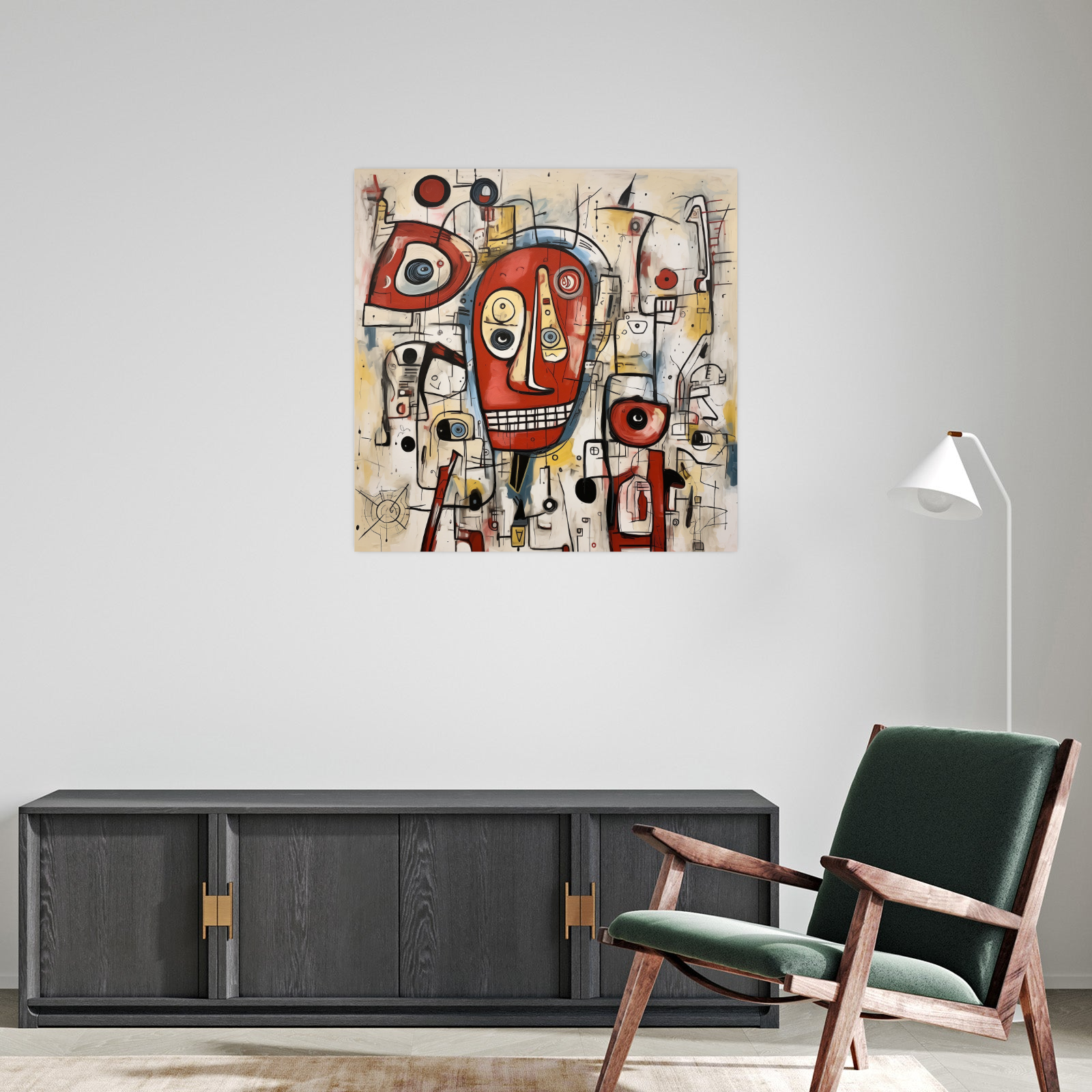 Umetnička slika Razlivene Misli II na platnu - NS Canvas Shop