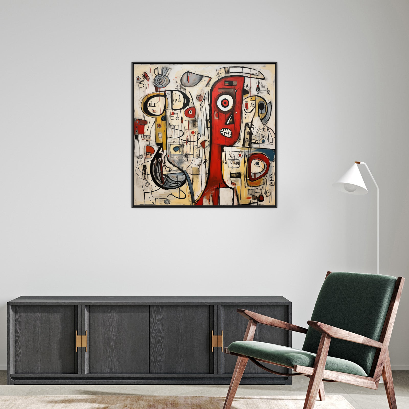 Umetnička slika Razlivene Misli III na platnu - NS Canvas Shop