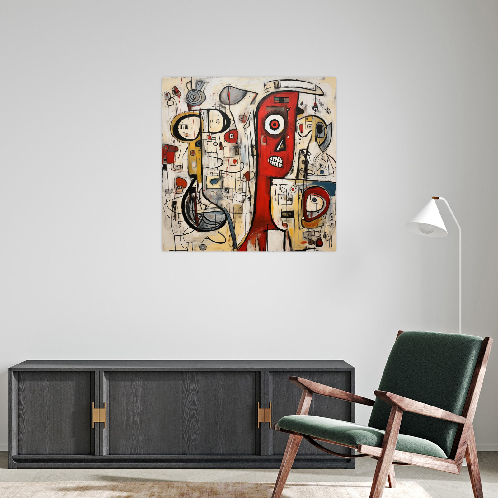 Umetnička slika Razlivene Misli III na platnu - NS Canvas Shop
