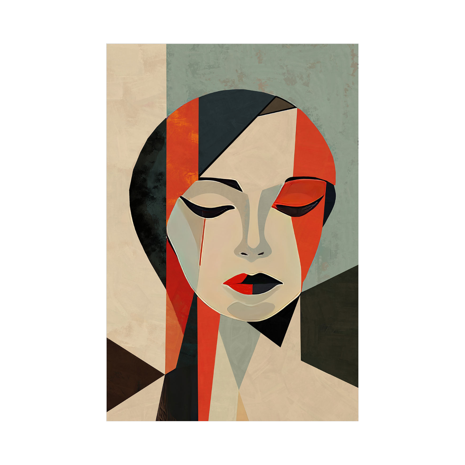 Umetnička slika Red lady na platnu - NS Canvas Shop