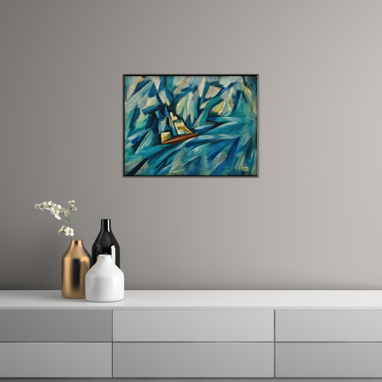 Umetnička slika Sail boat, Amadeo de Souza-Cardoso na platnu - NS Canvas Shop