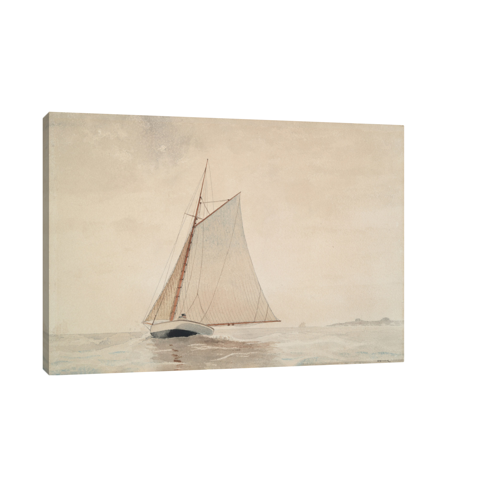Umetnička slika Sailing off Gloucester, Winslow Homer na platnu - NS Canvas Shop