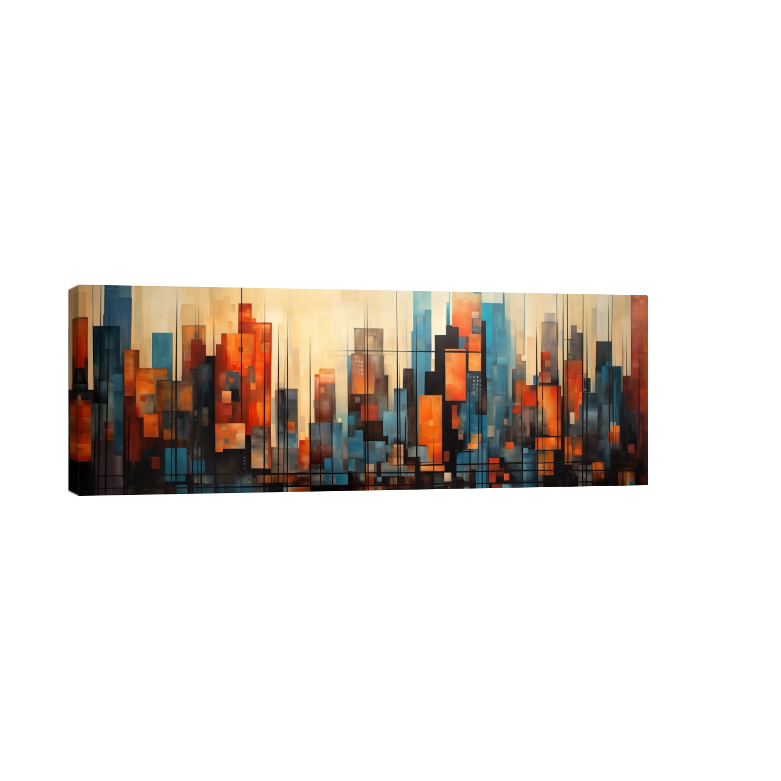 Umetnička slika Šareni grad na platnu - NS Canvas Shop