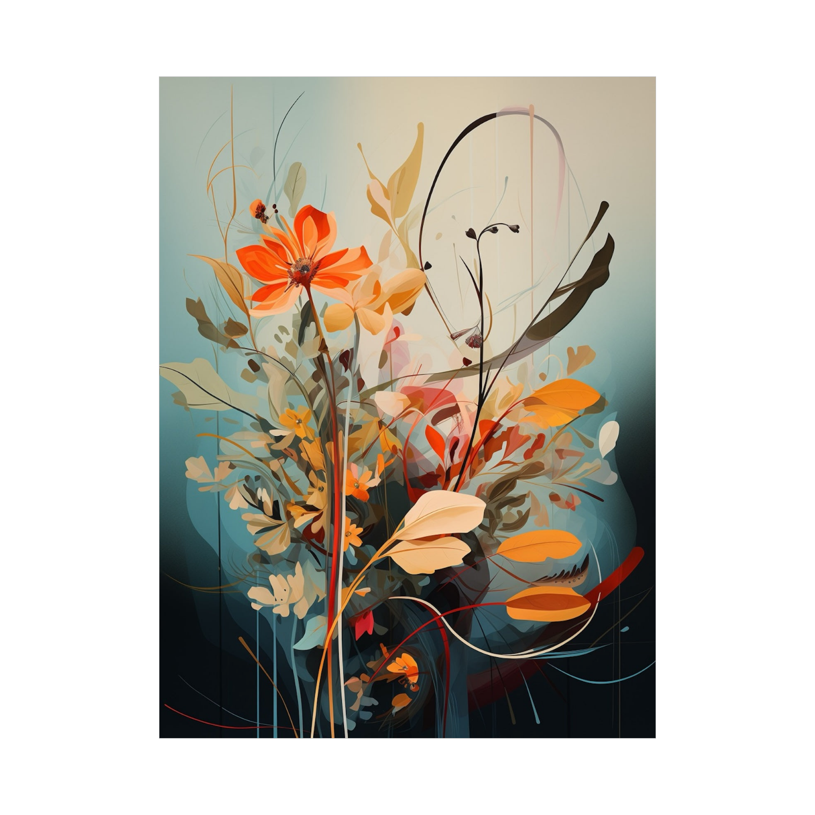 Umetnička slika Šareno cveće na platnu - NS Canvas Shop