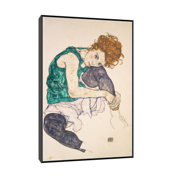 Umetnička slika Seated Woman with Bent Knees, Egon Schiele na platnu - NS Canvas Shop