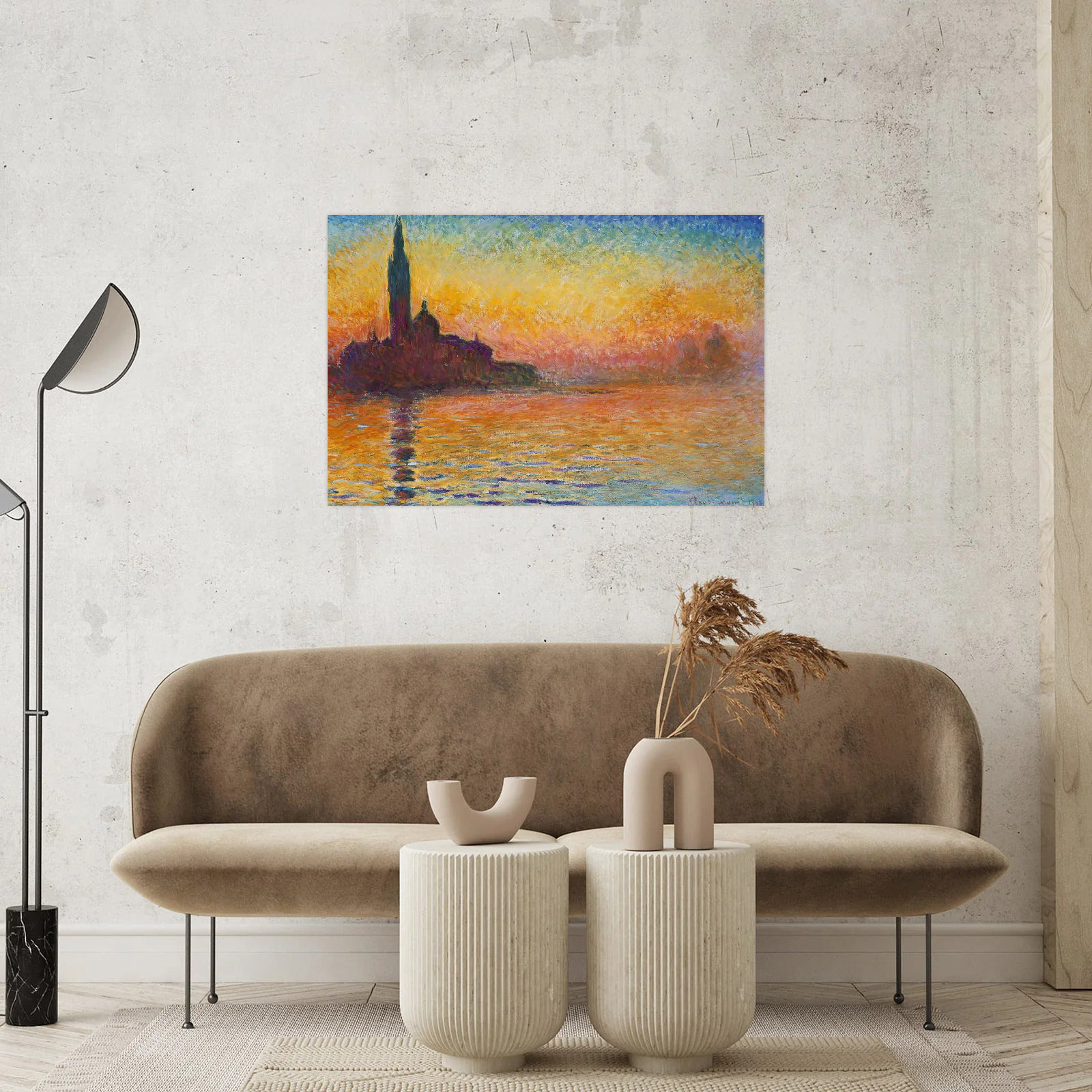 Sunset In Venice-Claude Monet