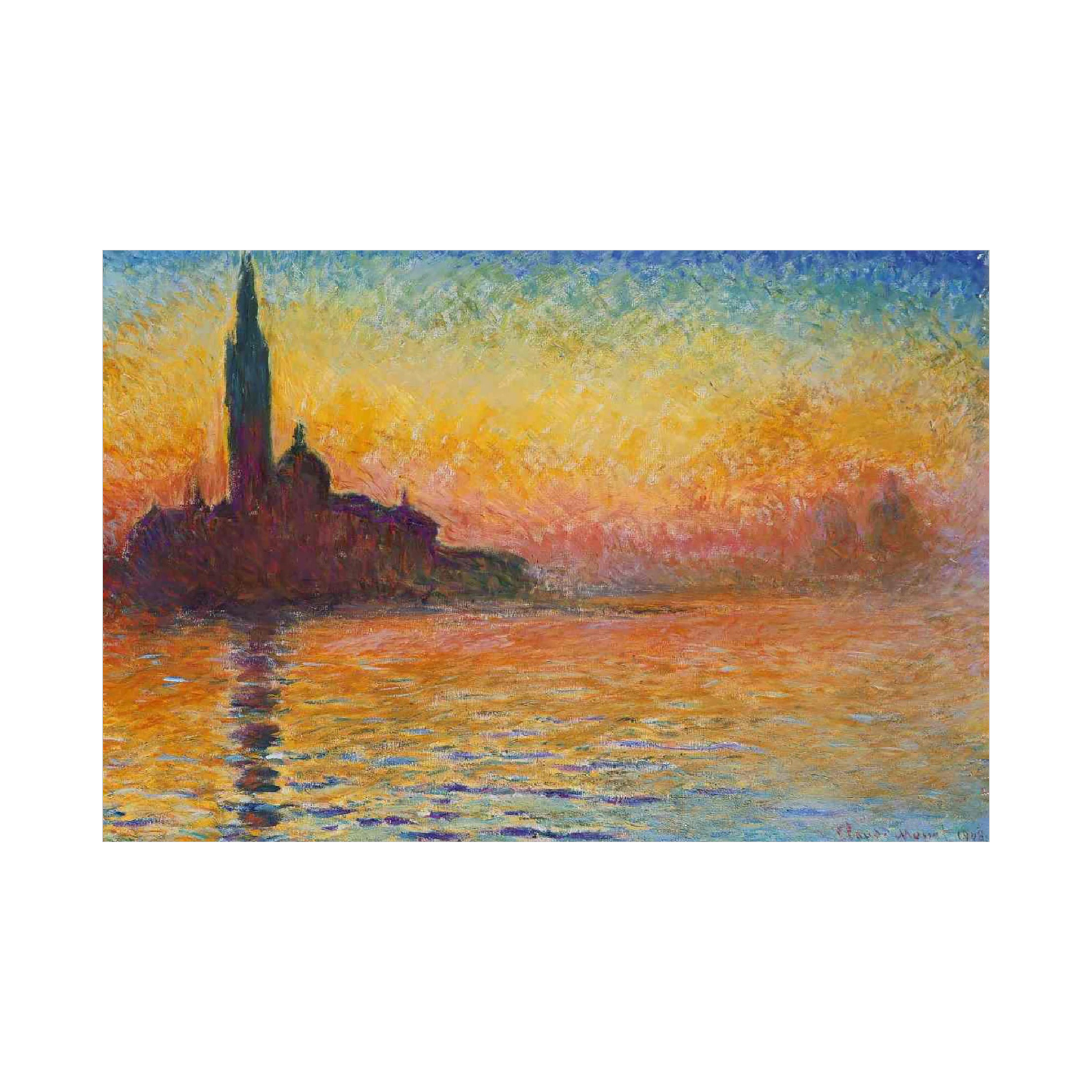 Sunset In Venice-Claude Monet