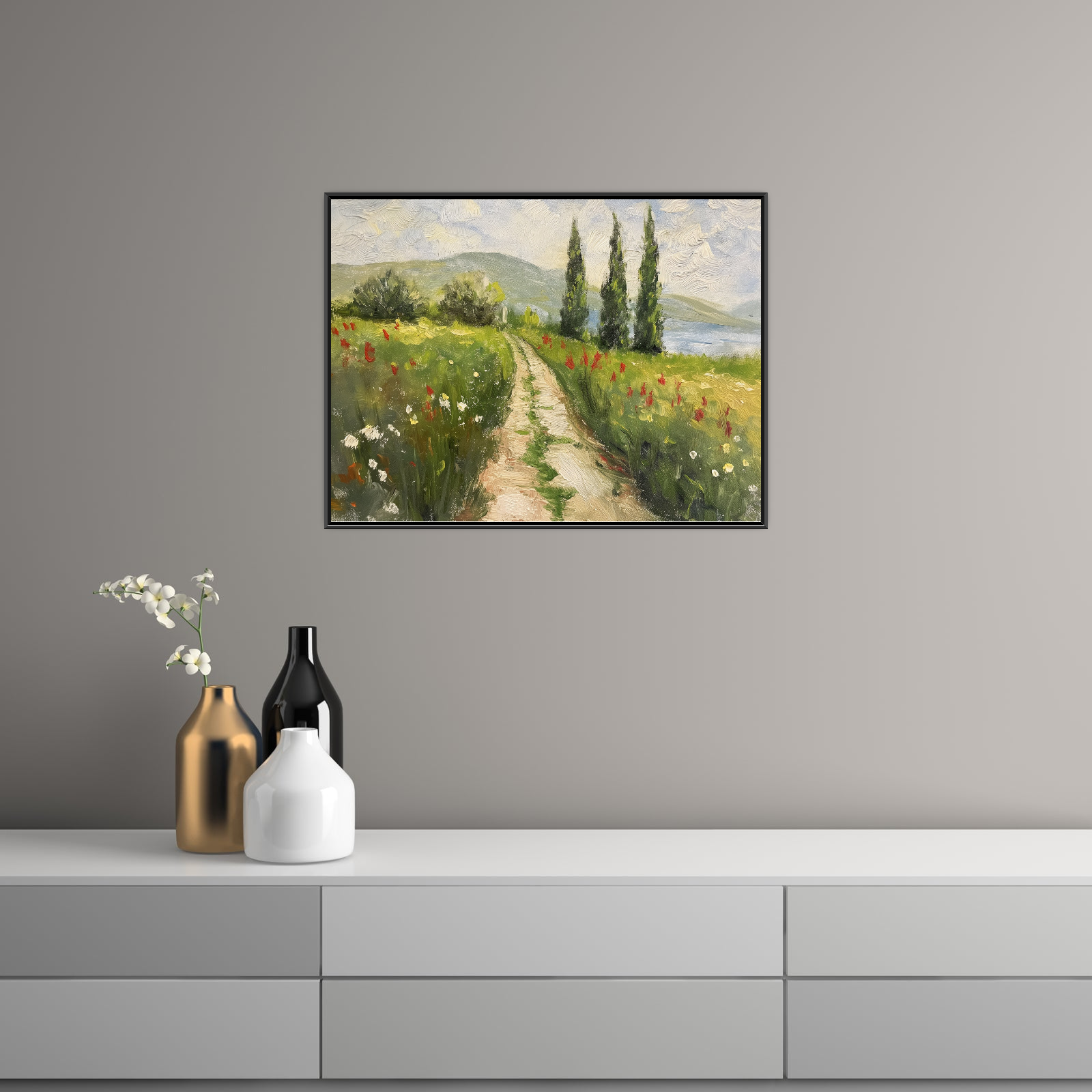 Umetnička slika Seoski put na platnu - NS Canvas Shop