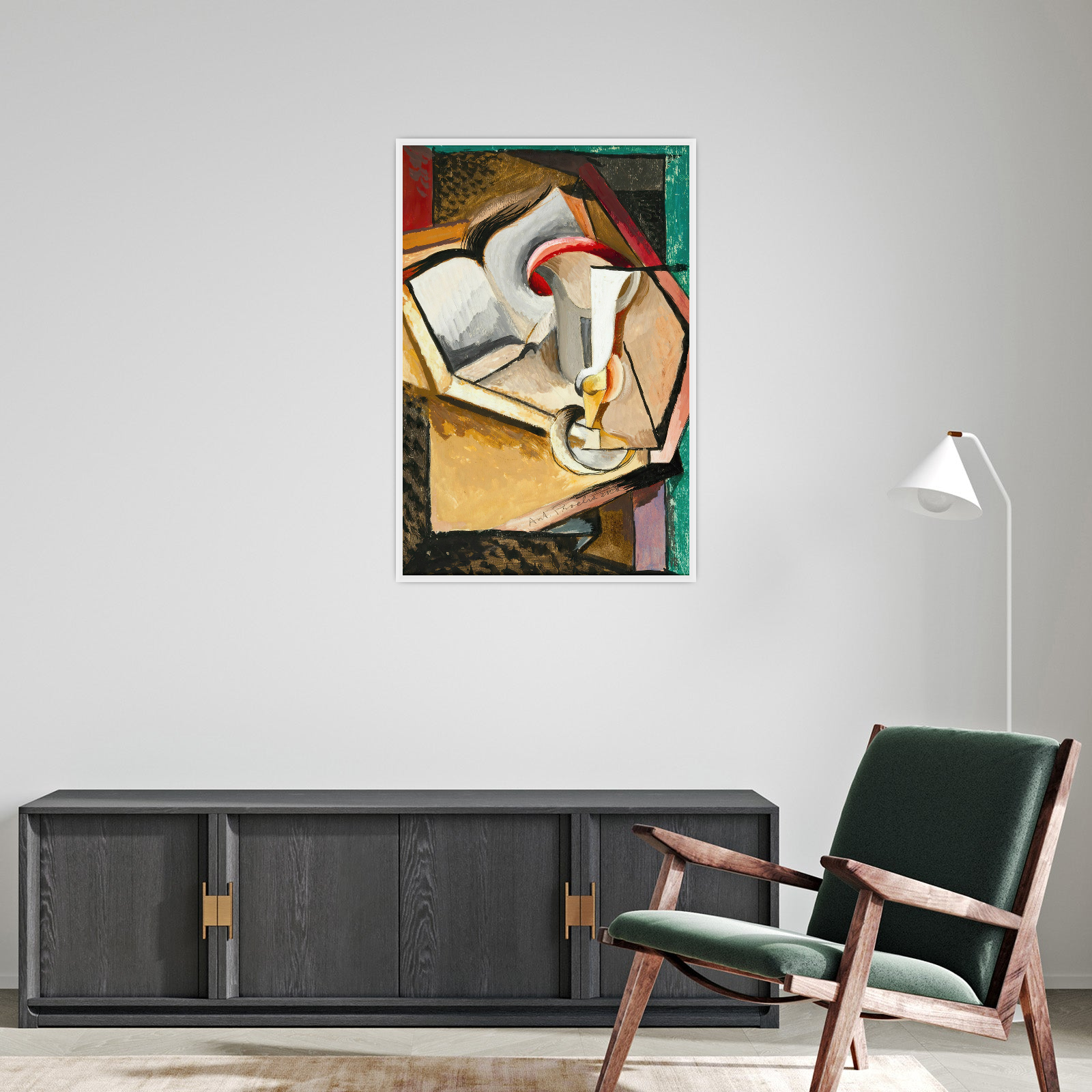 Umetnička slika Still life with cup and book, Antonin Procházka na platnu - NS Canvas Shop