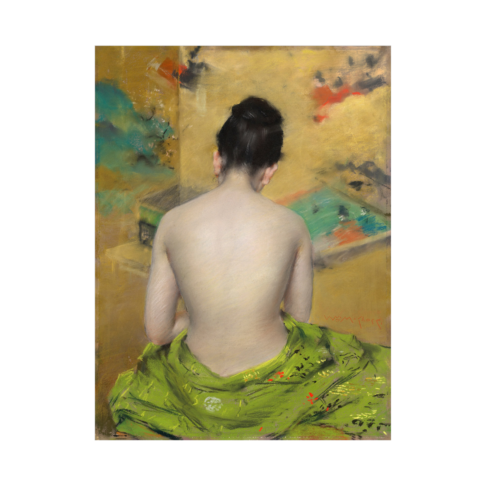 Umetnička slika Study of Flesh Color and Gold, William Merritt Chase na platnu - NS Canvas Shop