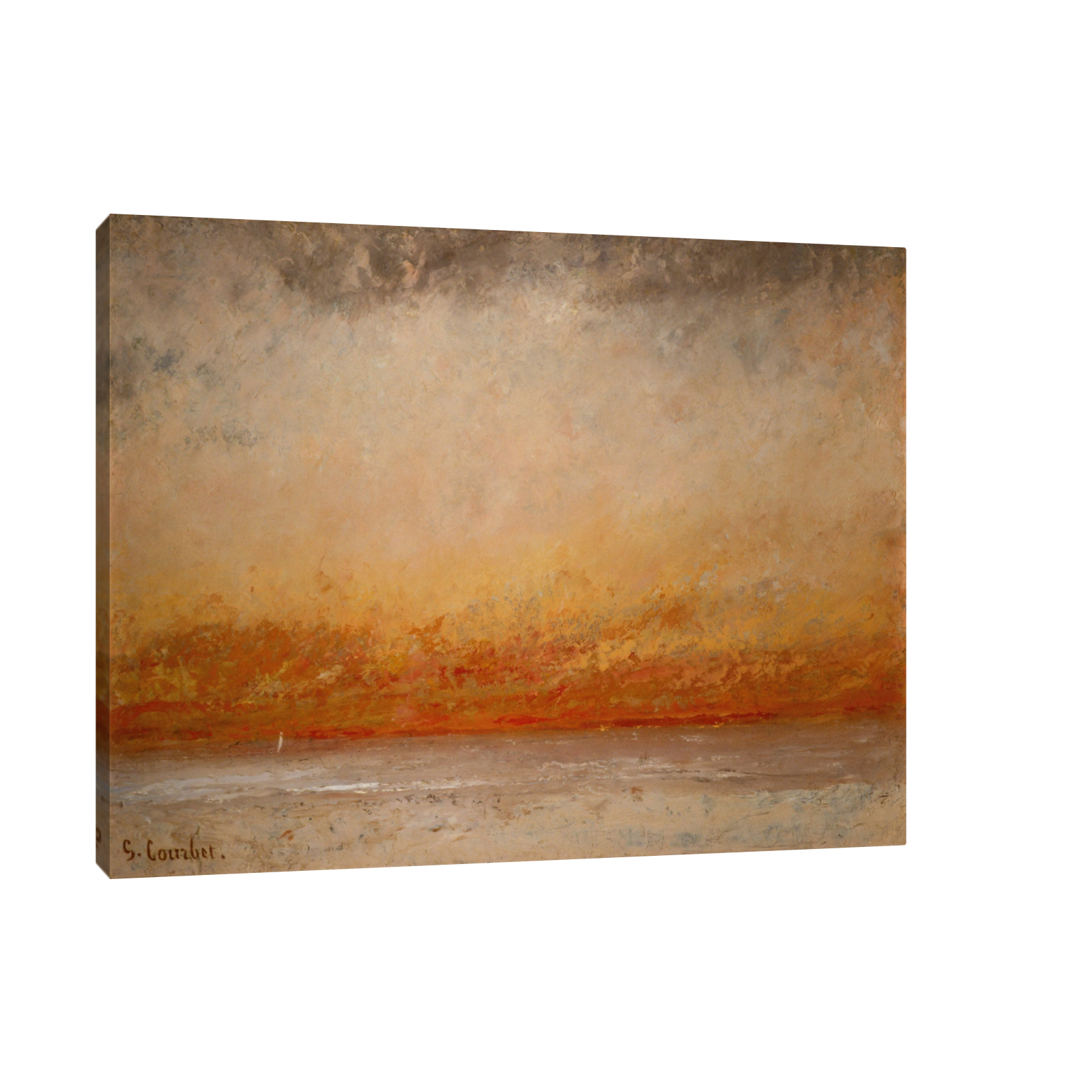 Umetnička slika Sunset Marine, Gustave Courbet na platnu - NS Canvas Shop