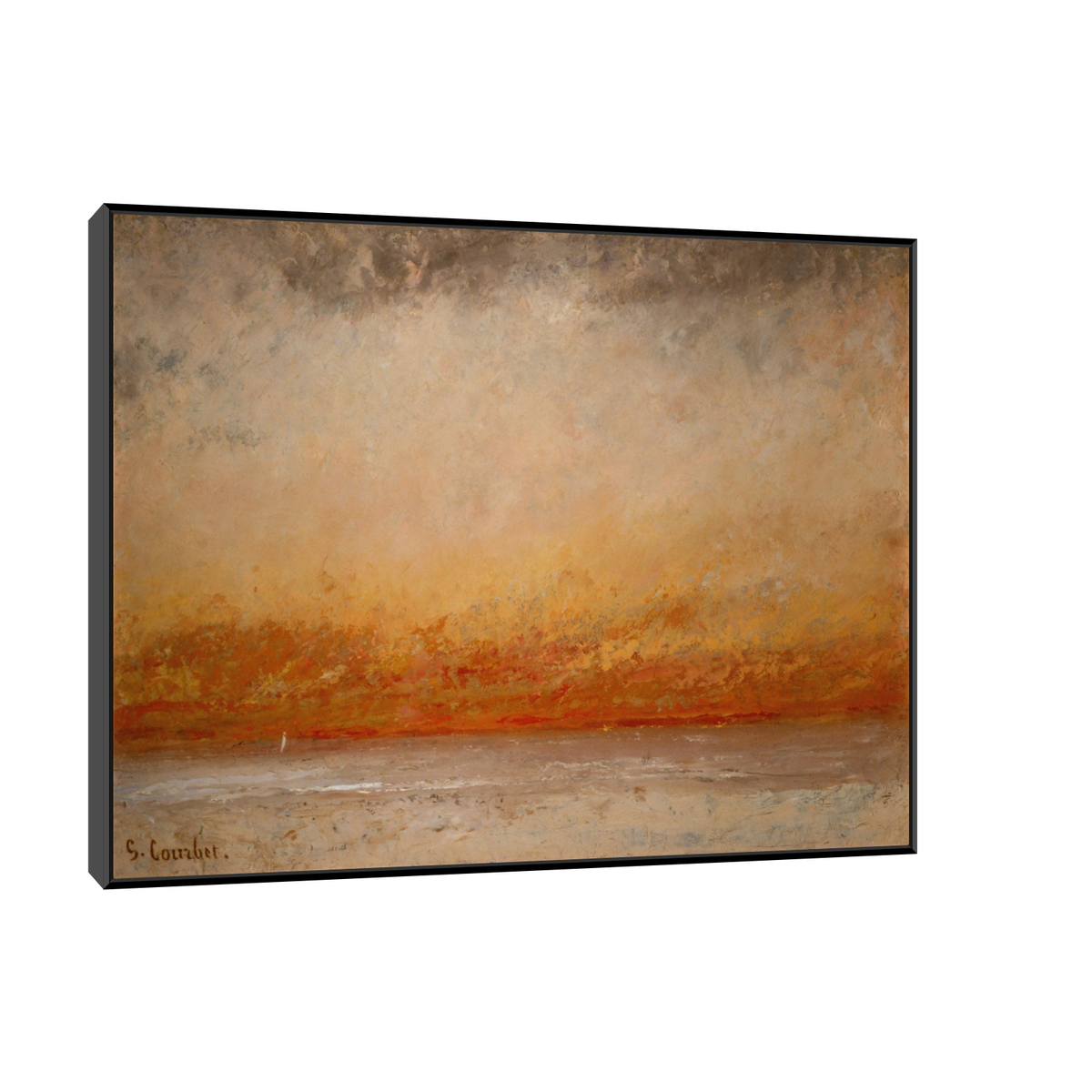 Umetnička slika Sunset Marine, Gustave Courbet na platnu - NS Canvas Shop