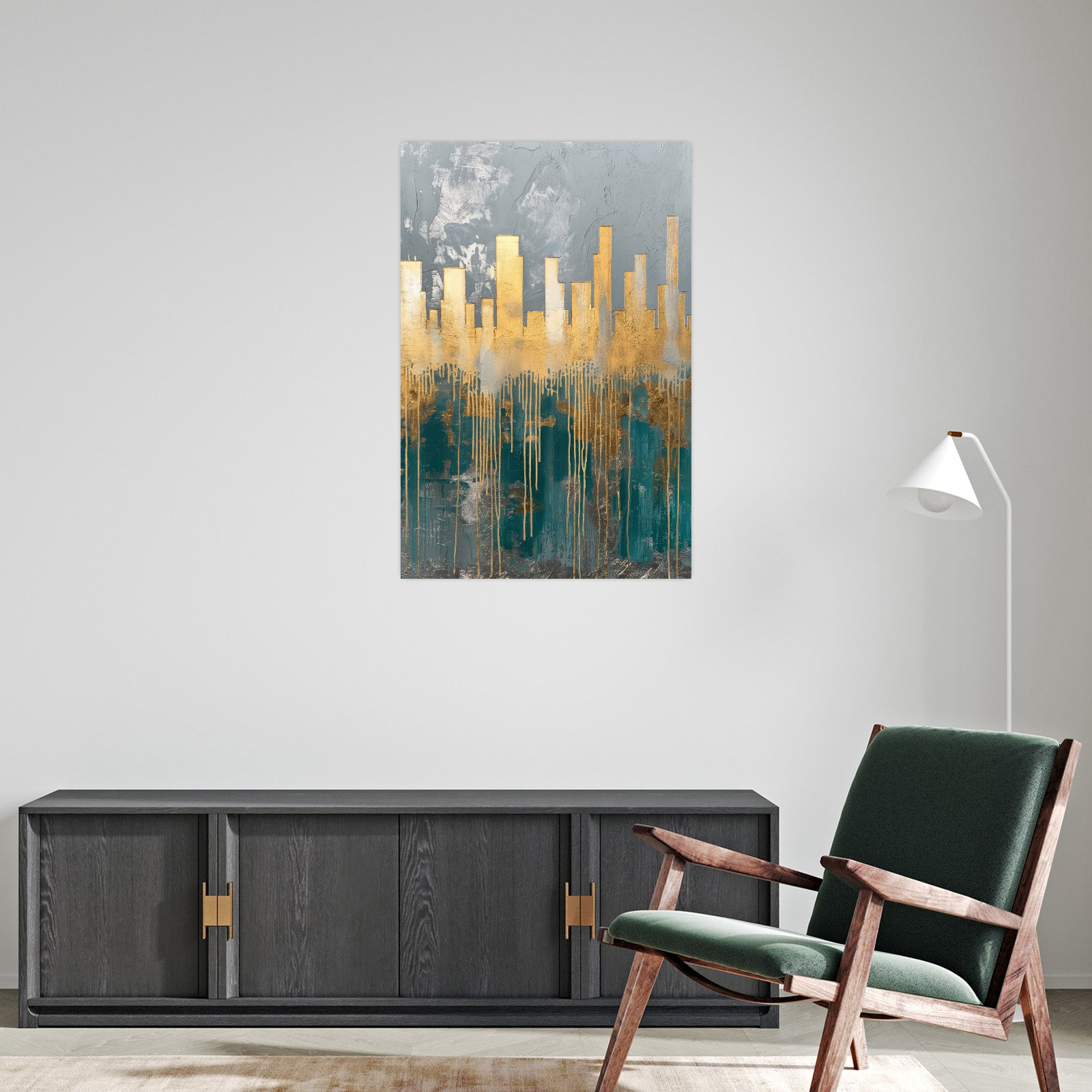 Umetnička slika Zlatni grad na platnu - NS Canvas Shop