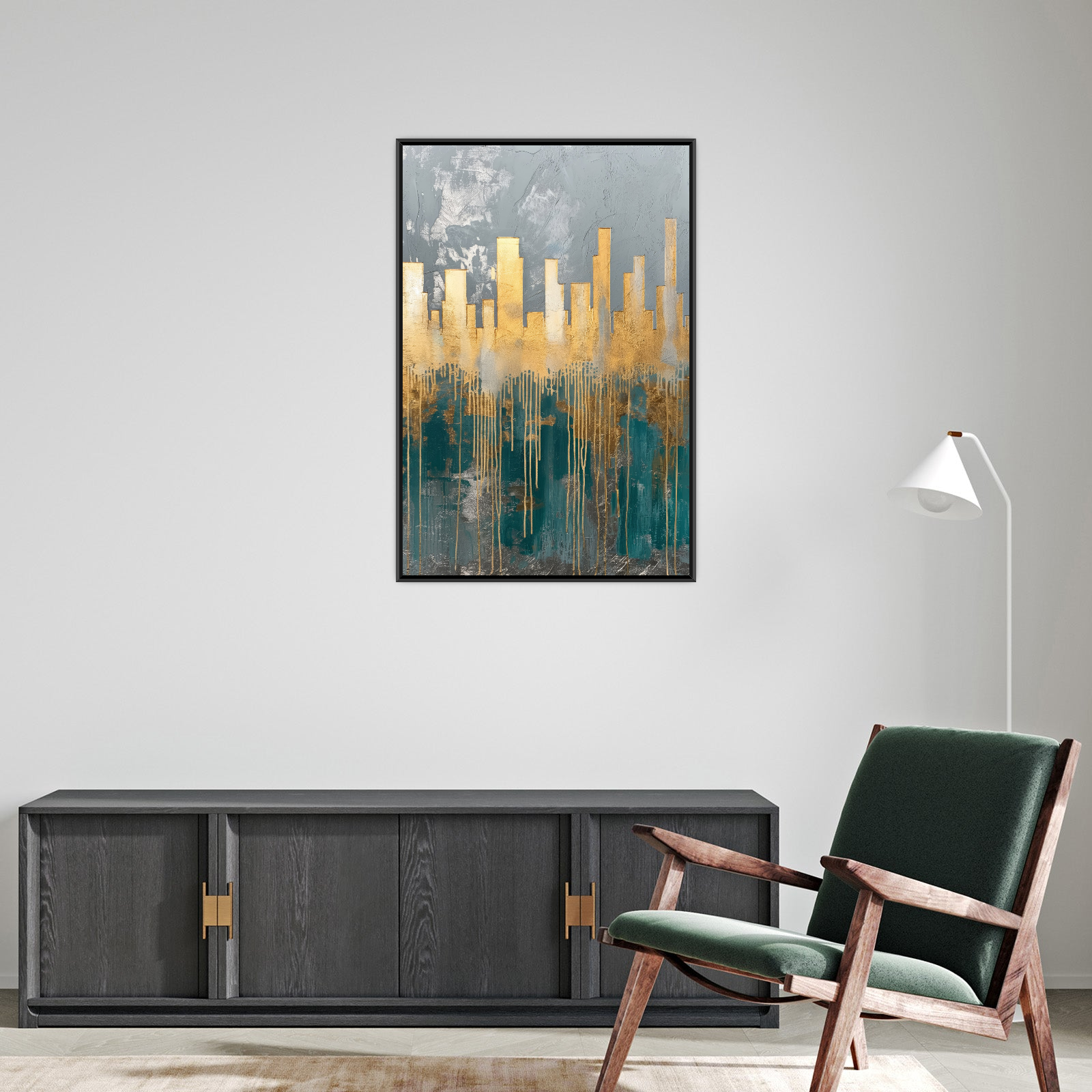 Umetnička slika Zlatni grad na platnu - NS Canvas Shop