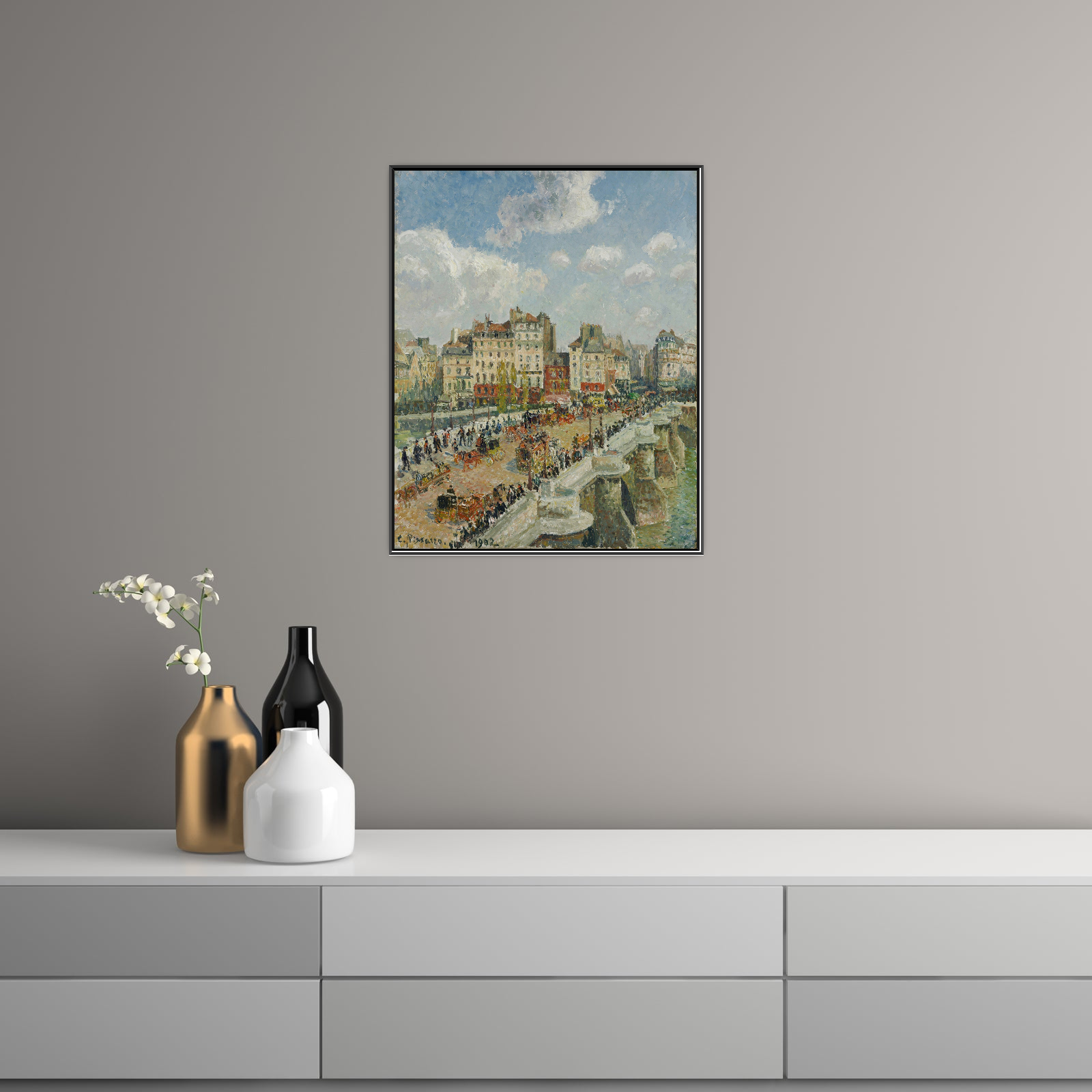 Umetnička slika The Pont-Neuf, Camille Pissarro na platnu - NS Canvas Shop