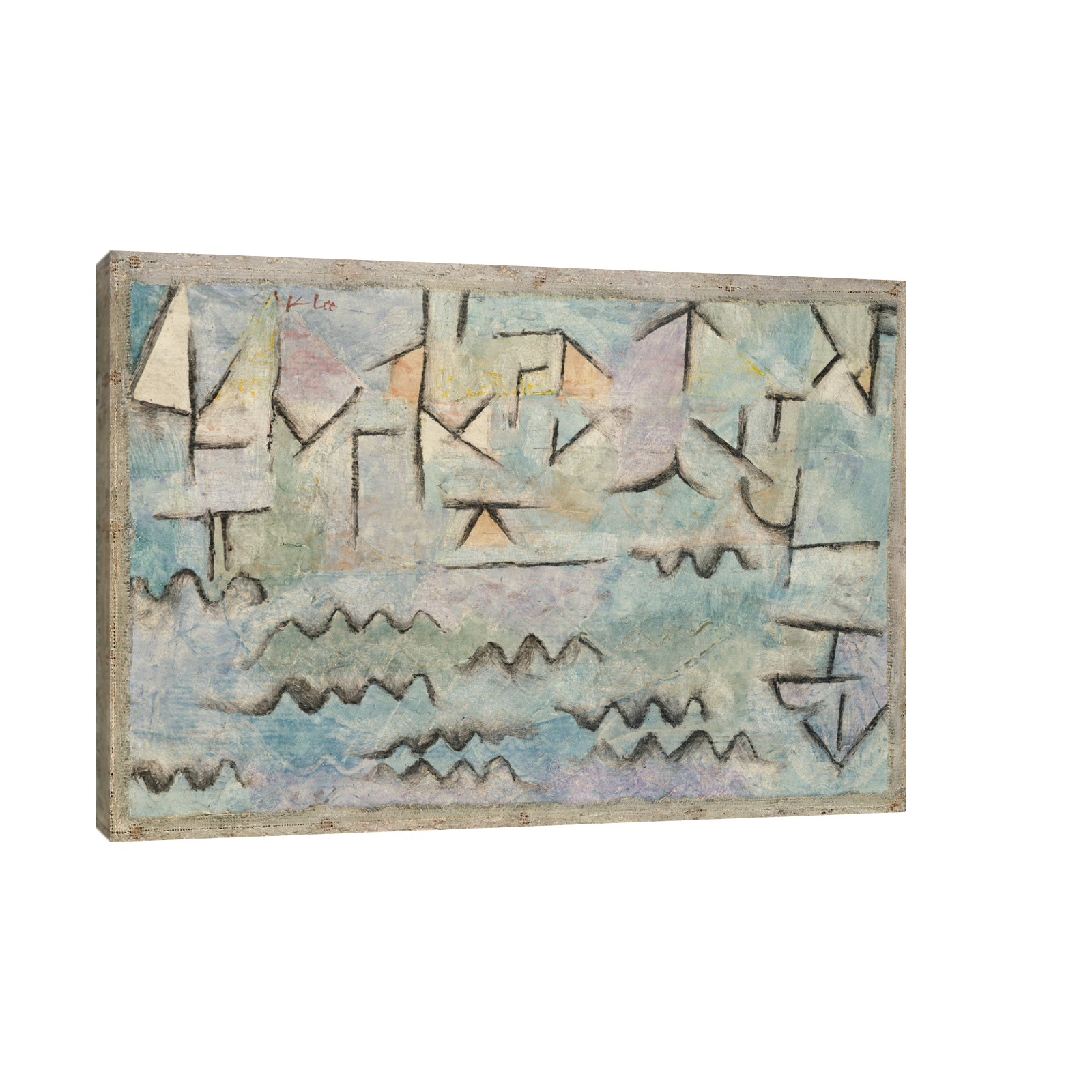 Umetnička slika The Rhine at Duisburg, Paul Klee na platnu - NS Canvas Shop