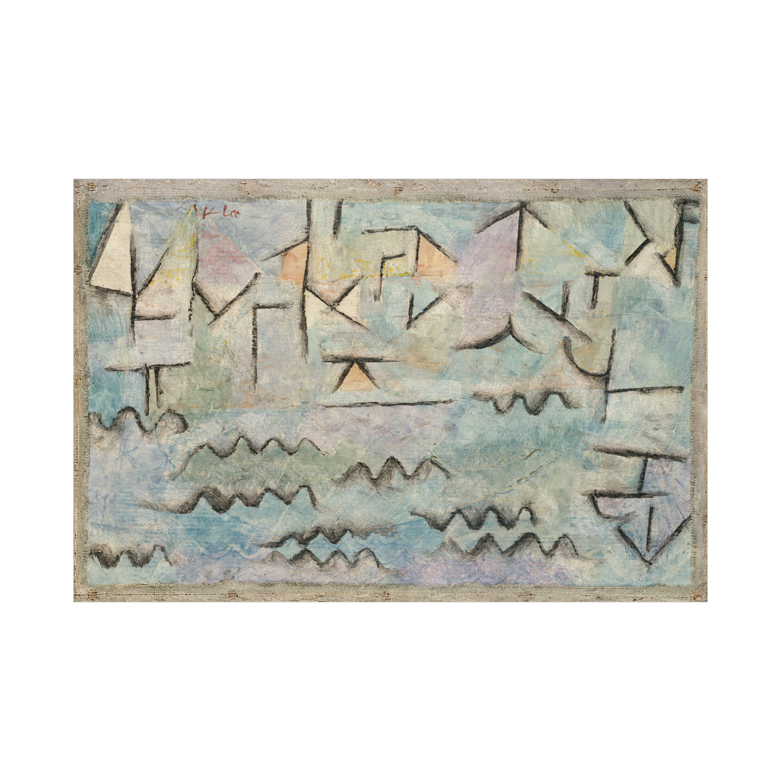 Umetnička slika The Rhine at Duisburg, Paul Klee na platnu - NS Canvas Shop